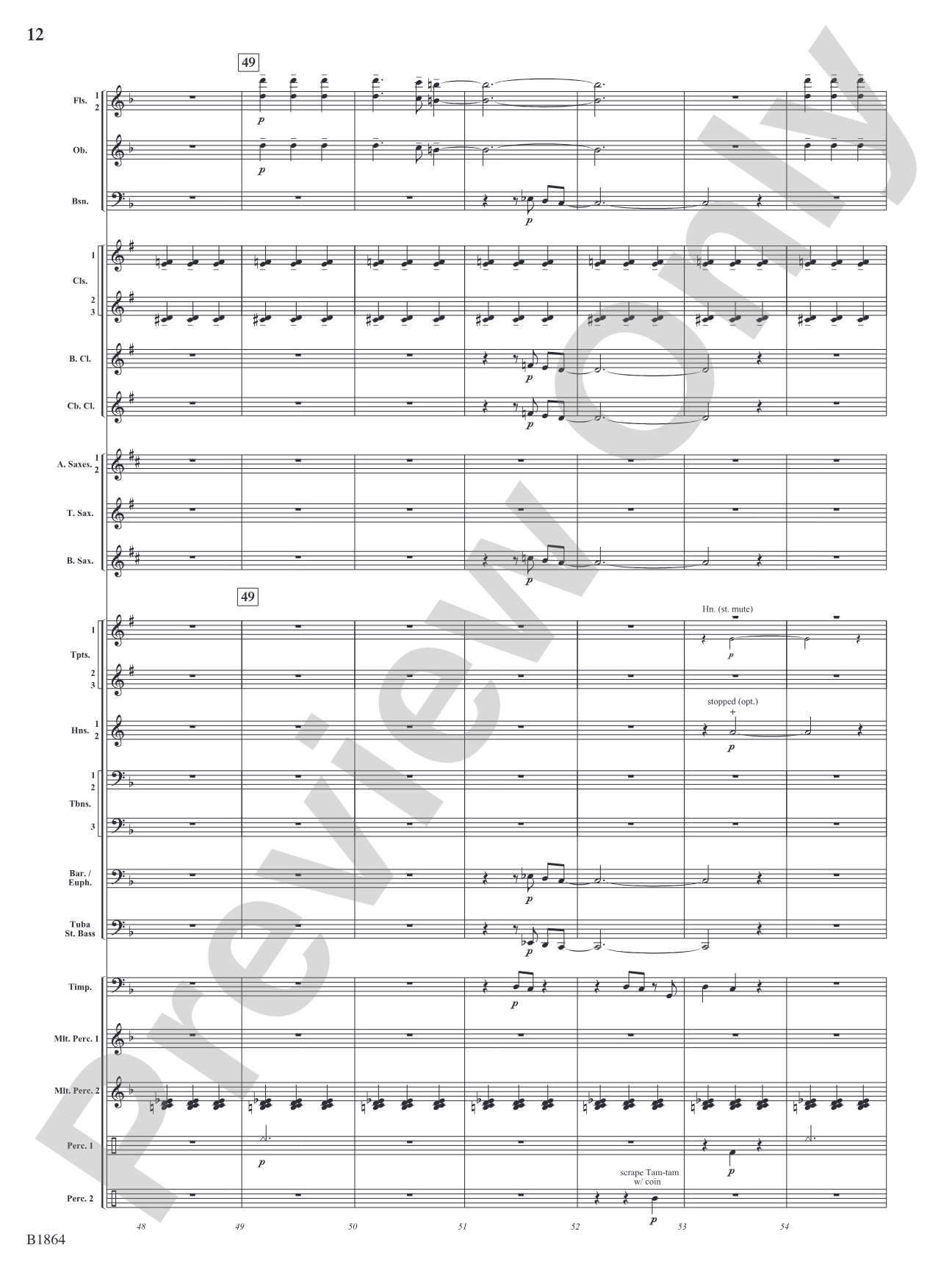 Unknown: Concert Band Conductor Score & Parts