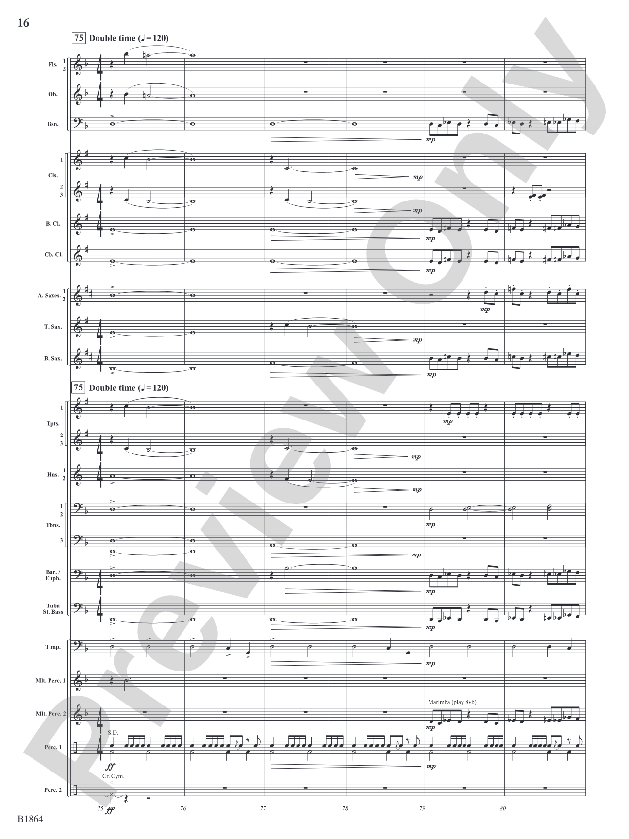 Unknown: Concert Band Conductor Score & Parts