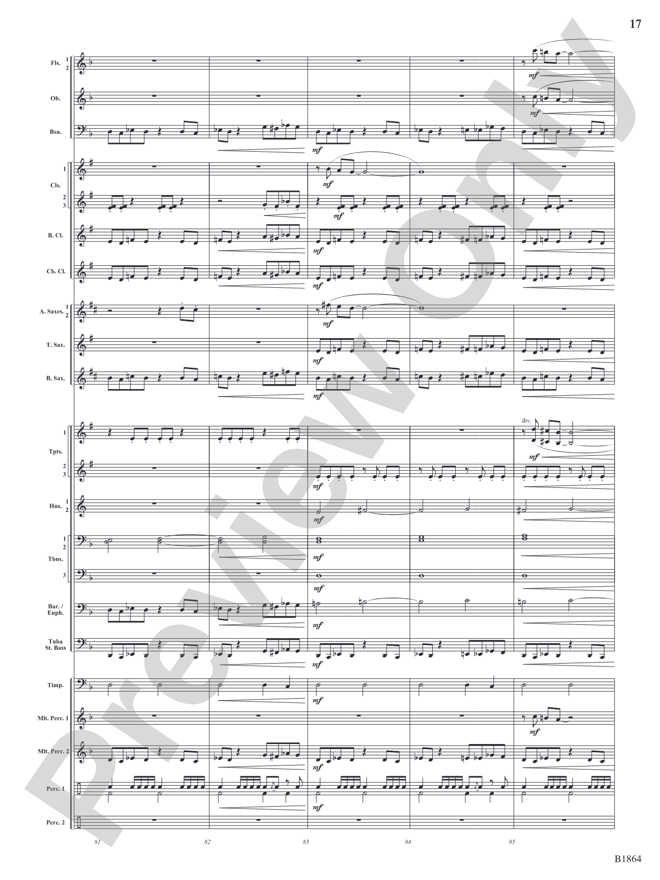 Unknown: Concert Band Conductor Score & Parts