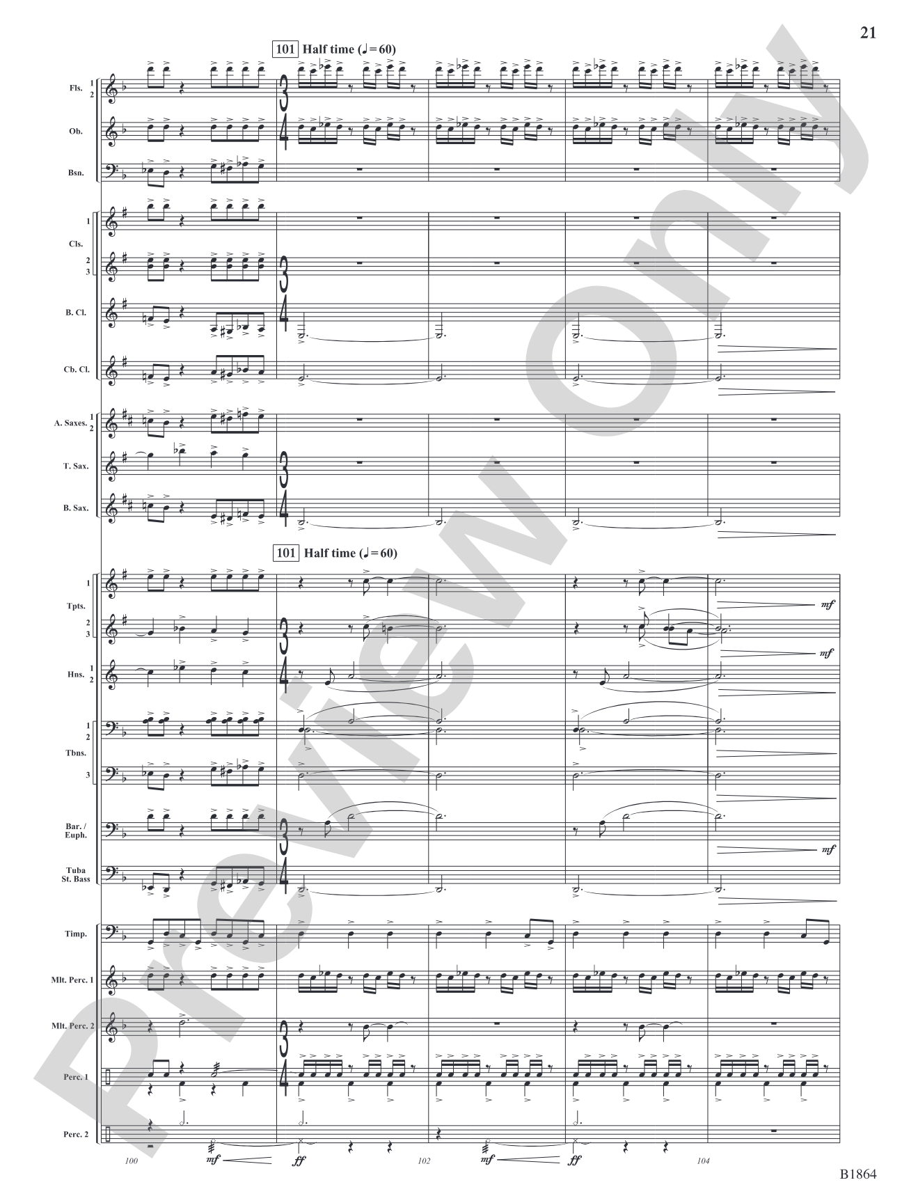 Unknown: Concert Band Conductor Score & Parts