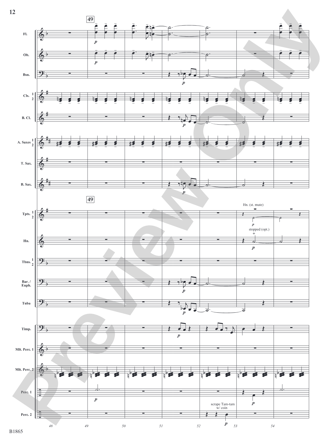 Unknown: Concert Band Conductor Score & Parts