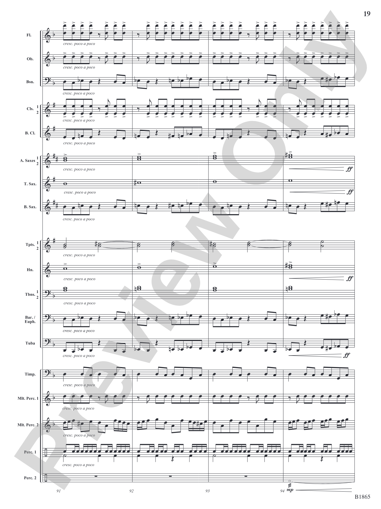 Unknown: Concert Band Conductor Score & Parts