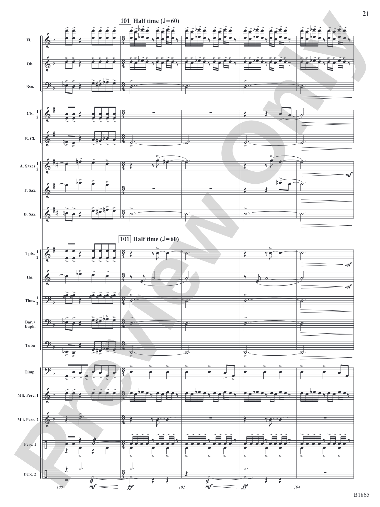 Unknown: Concert Band Conductor Score & Parts