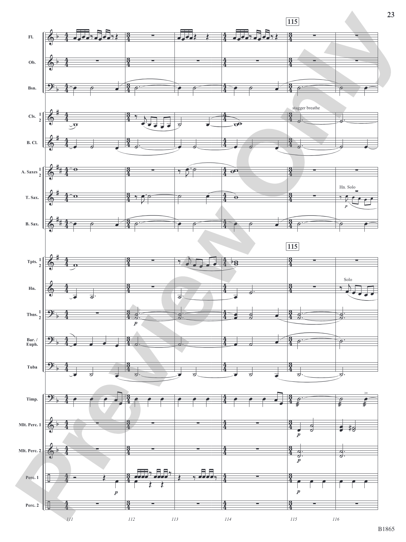 Unknown: Concert Band Conductor Score & Parts