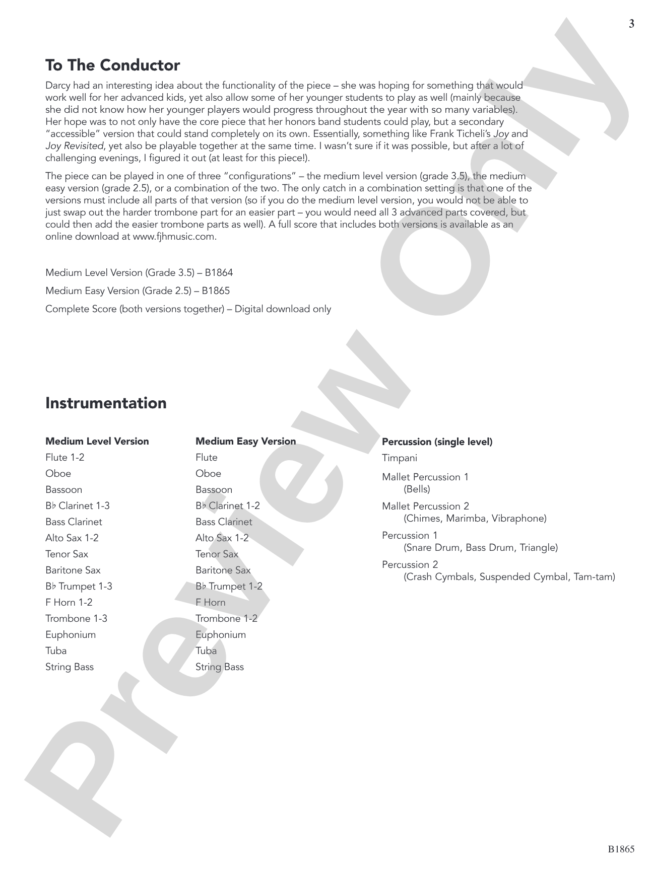 Unknown: Concert Band Conductor Score & Parts