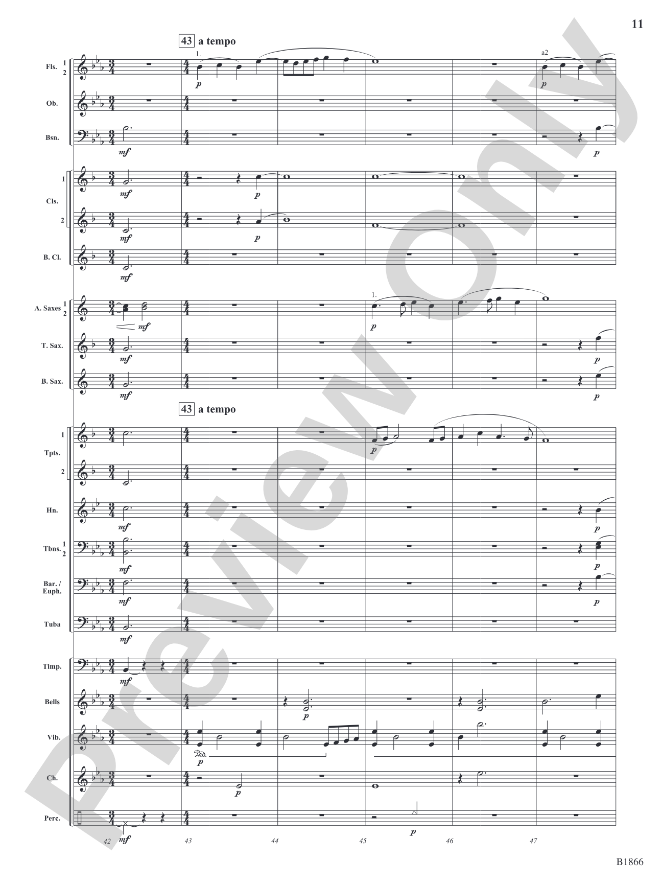 The Crystal Fountain: Concert Band Conductor Score & Parts
