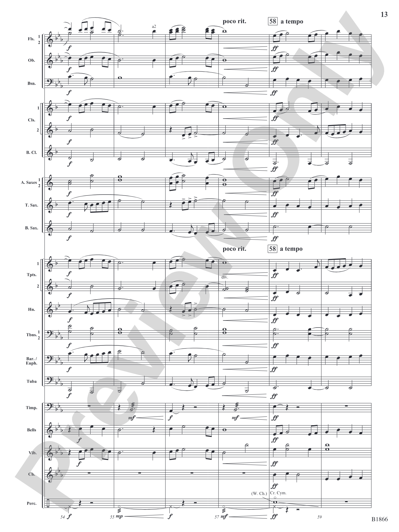 The Crystal Fountain: Concert Band Conductor Score & Parts