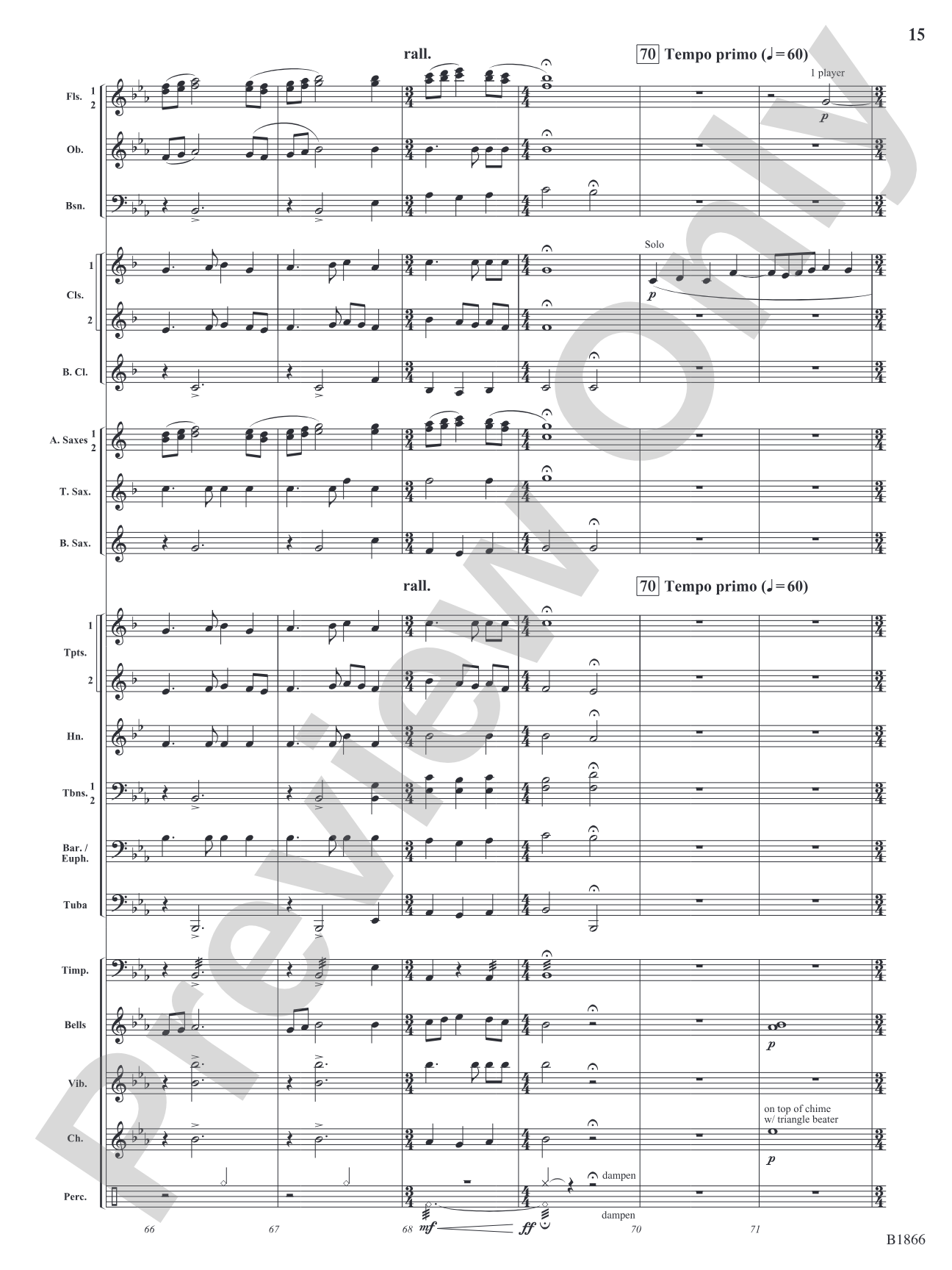 The Crystal Fountain: Concert Band Conductor Score & Parts