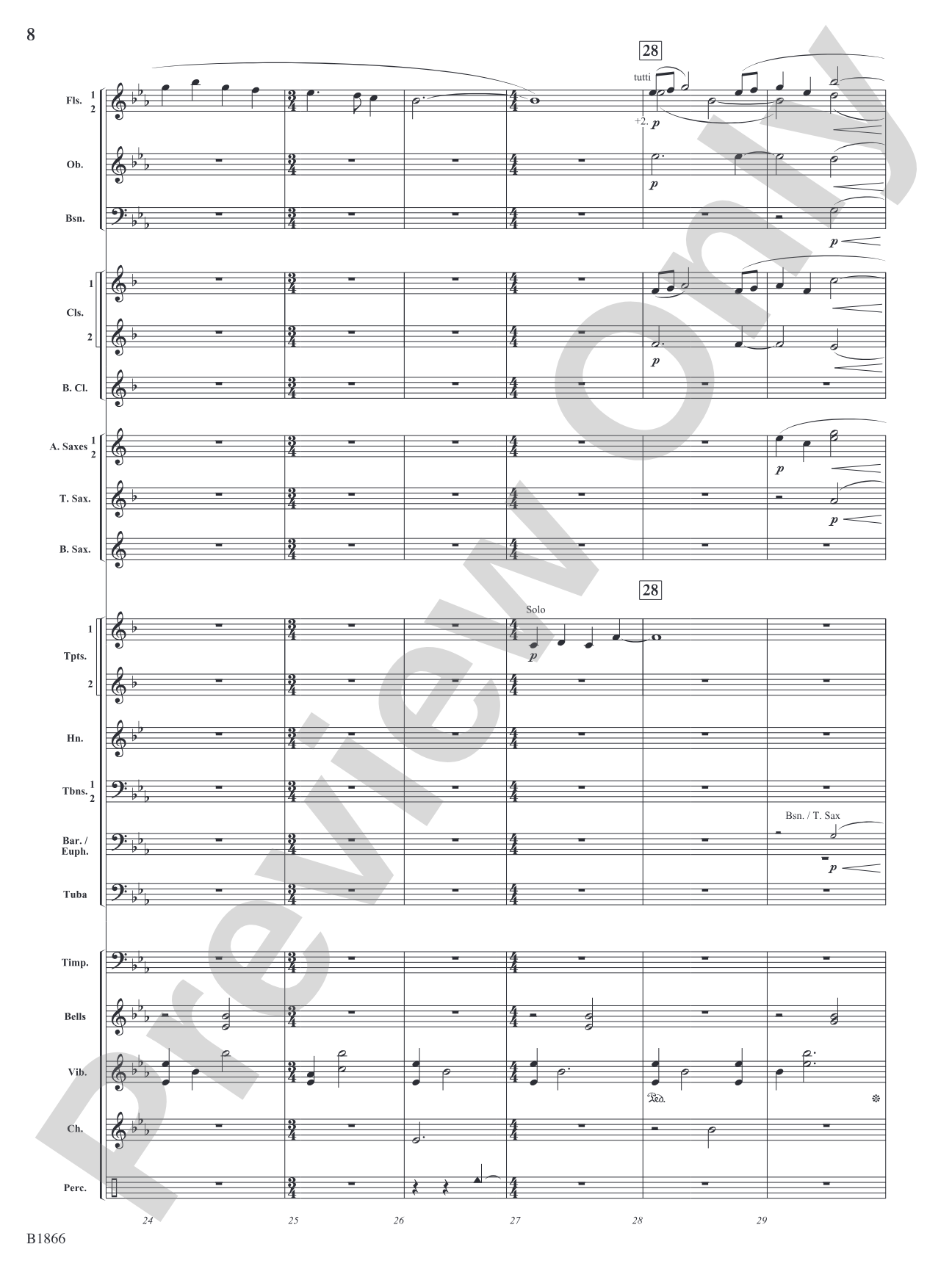 The Crystal Fountain: Concert Band Conductor Score & Parts