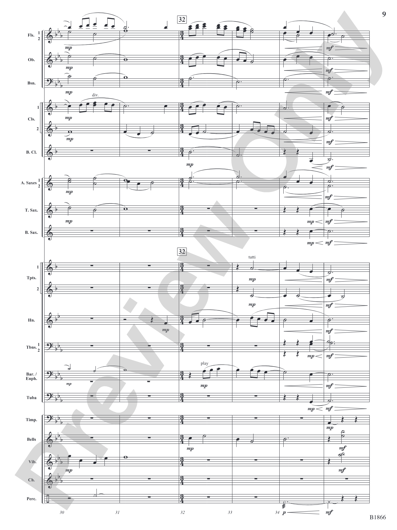 The Crystal Fountain: Concert Band Conductor Score & Parts