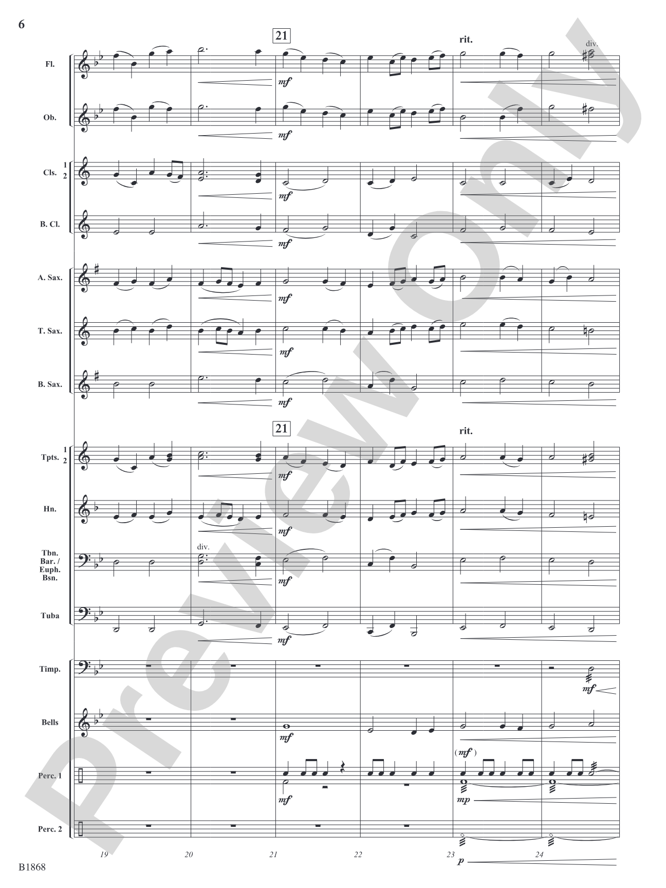 Moonlight Bliss: Concert Band Conductor Score & Parts