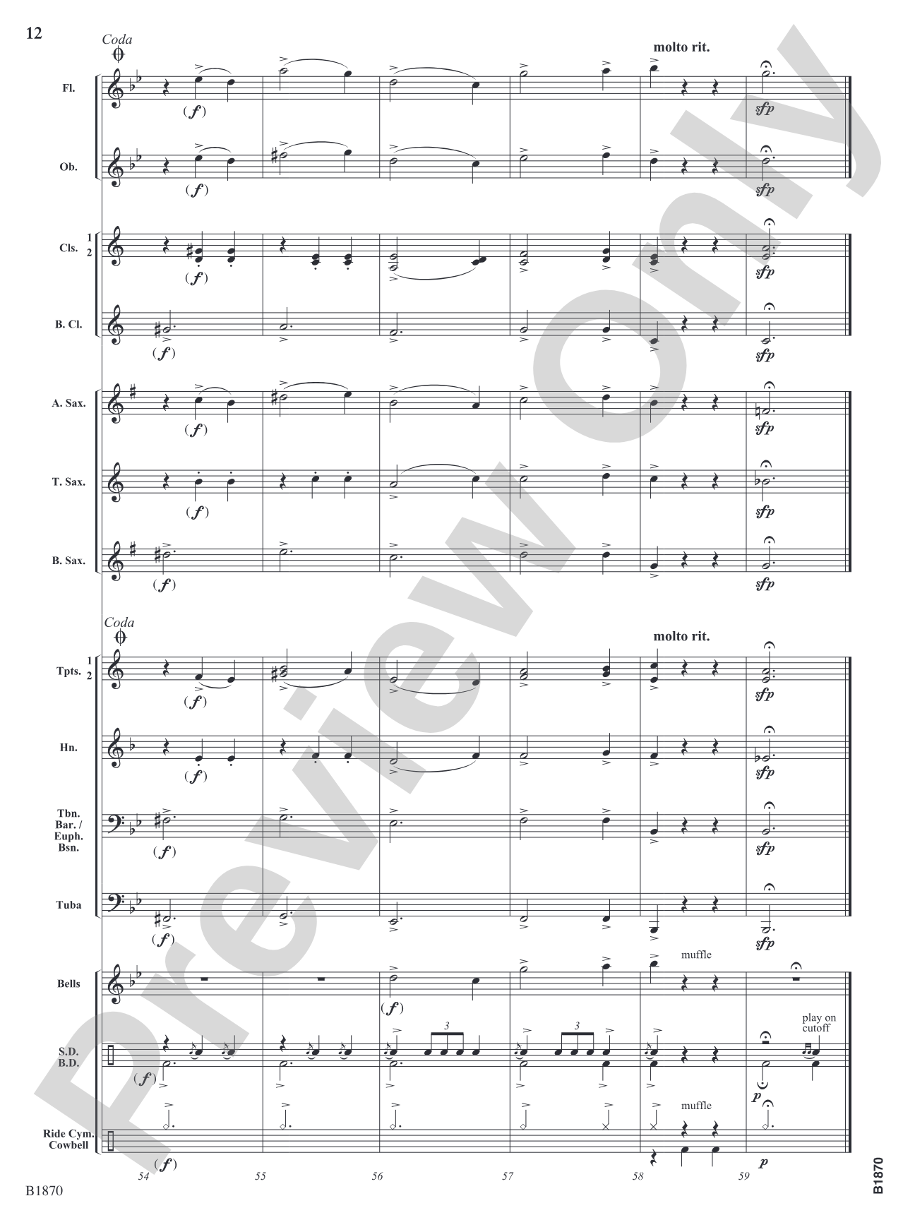 The Bluesy Danube: Concert Band Conductor Score & Parts