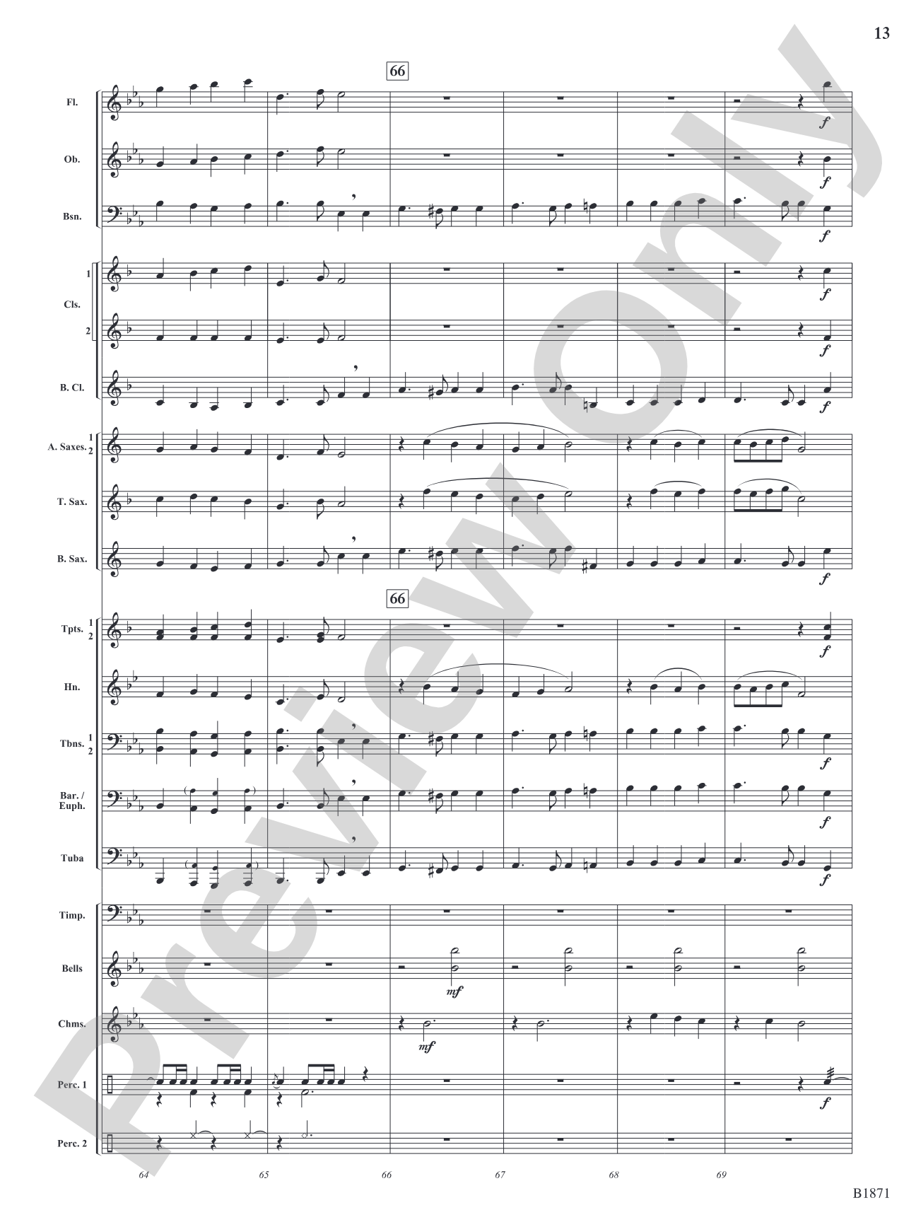 A Bellistic Christmas: Concert Band Conductor Score & Parts