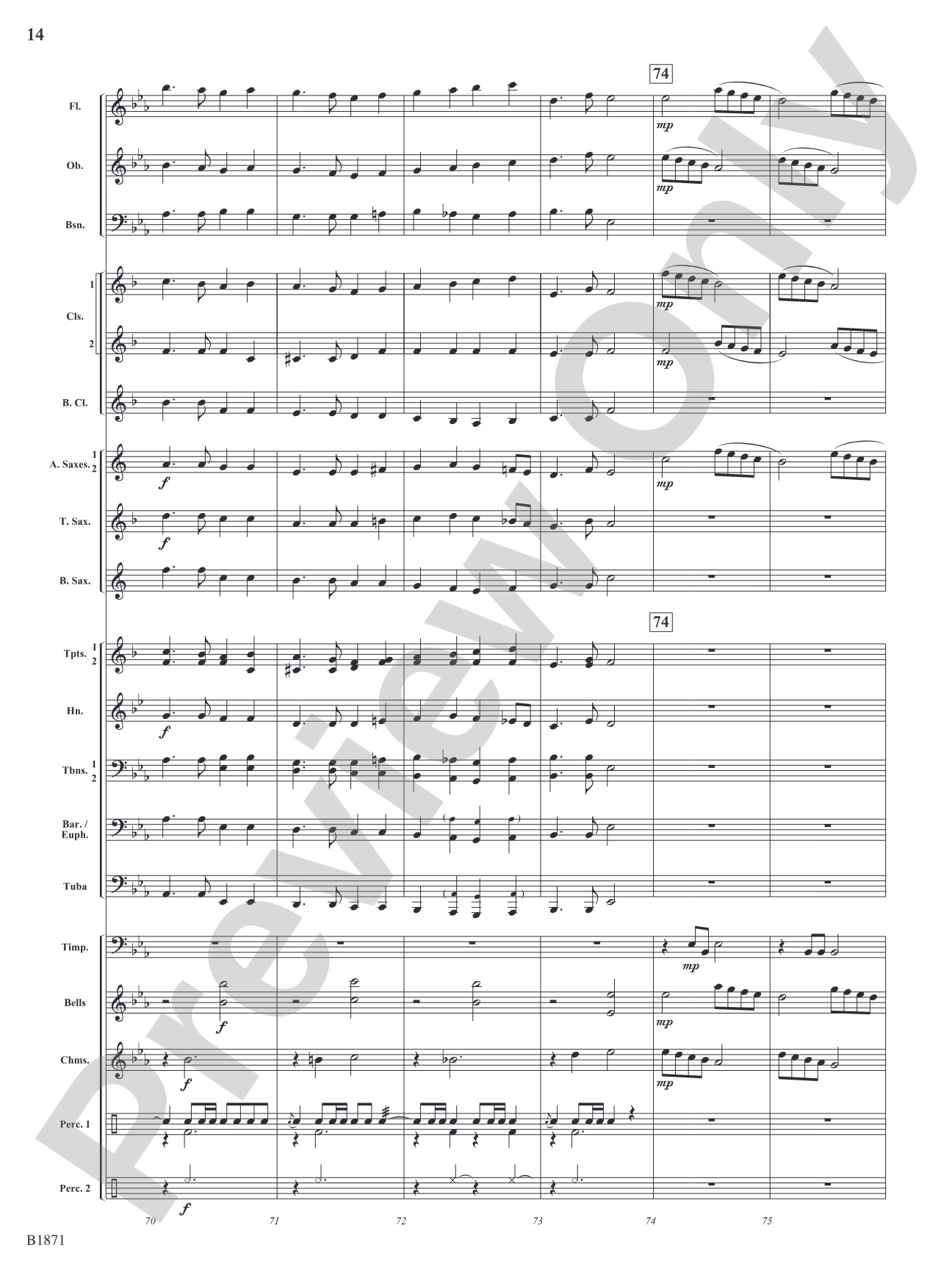 A Bellistic Christmas: Concert Band Conductor Score & Parts