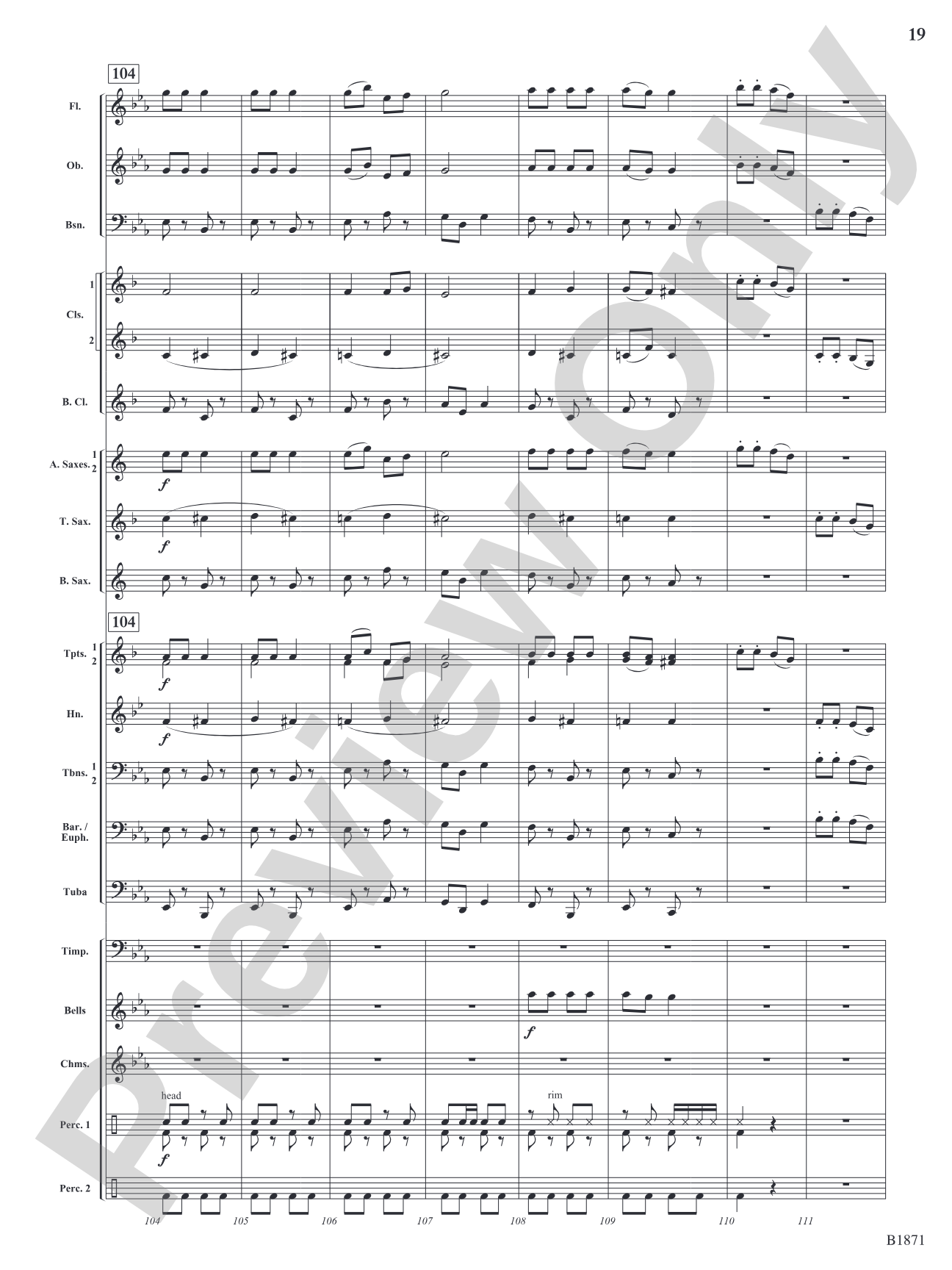 A Bellistic Christmas: Concert Band Conductor Score & Parts