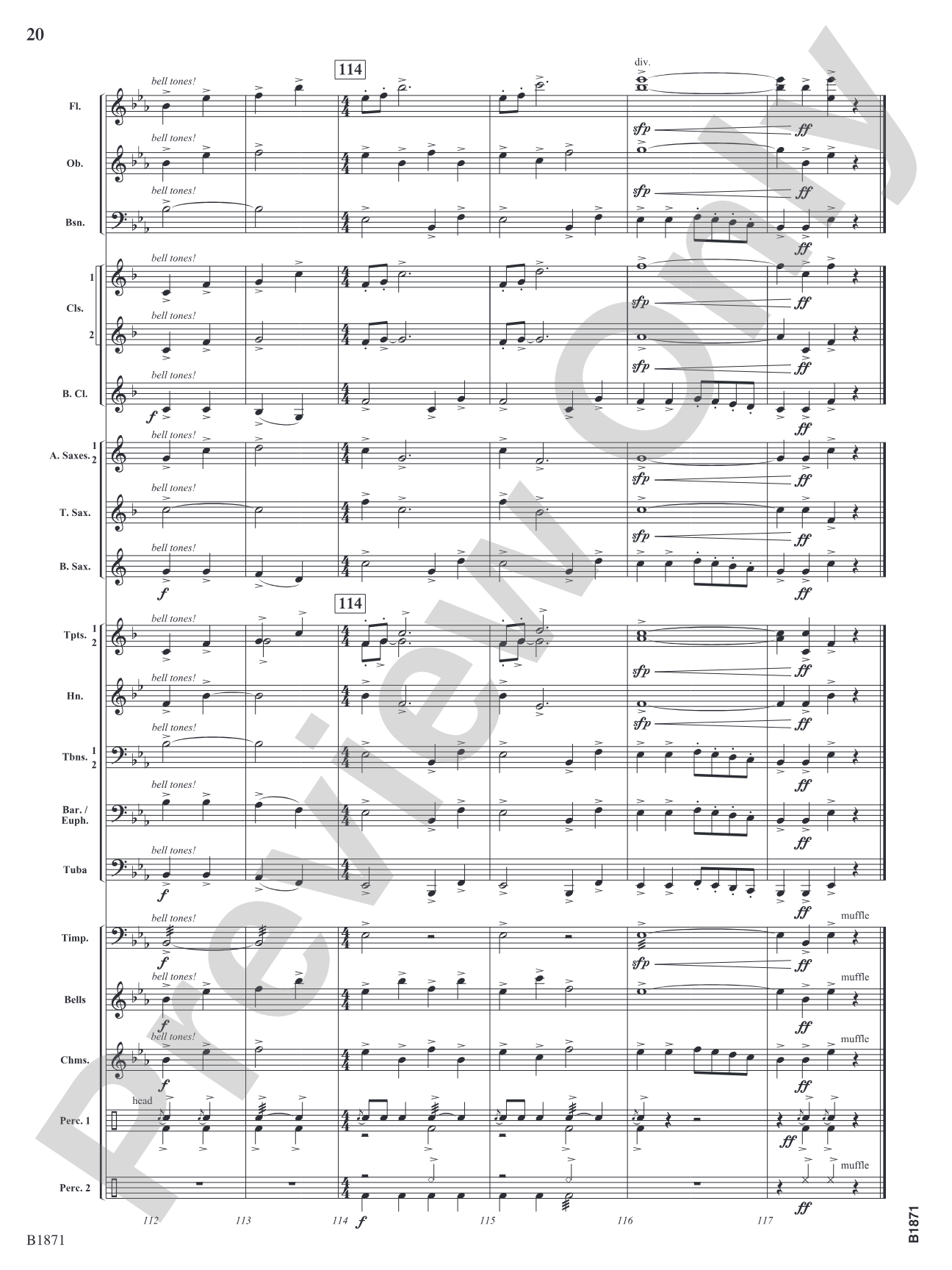 A Bellistic Christmas: Concert Band Conductor Score & Parts