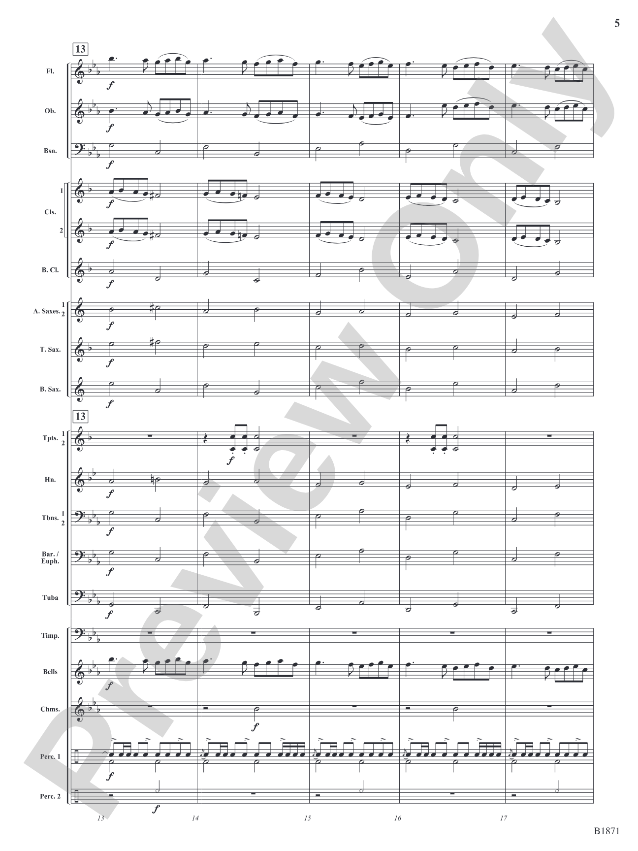 A Bellistic Christmas: Concert Band Conductor Score & Parts
