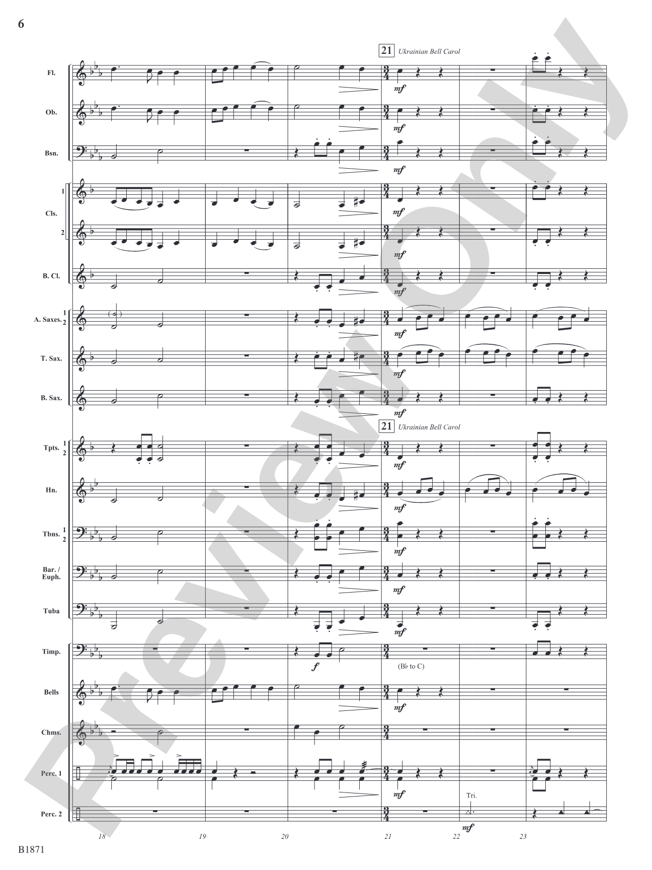 A Bellistic Christmas: Concert Band Conductor Score & Parts