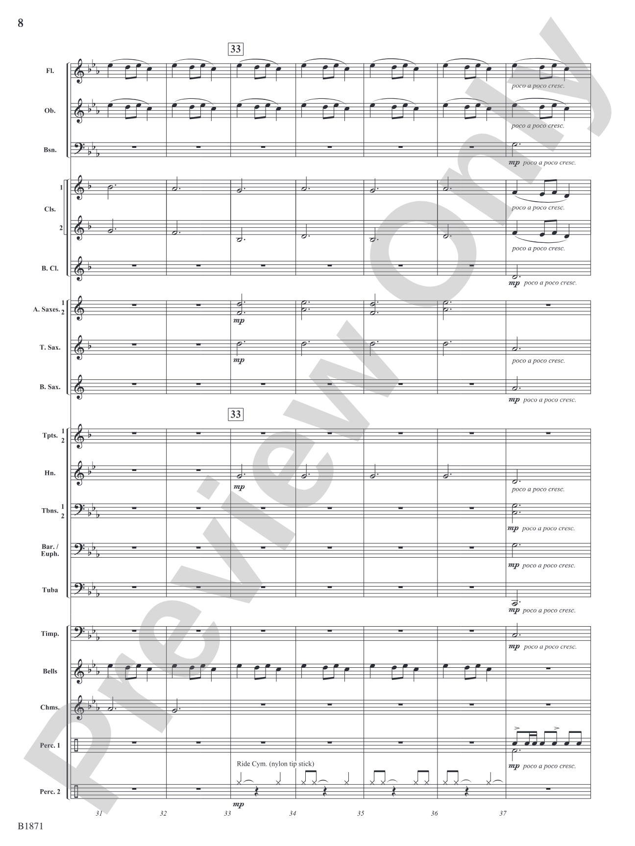 A Bellistic Christmas: Concert Band Conductor Score & Parts