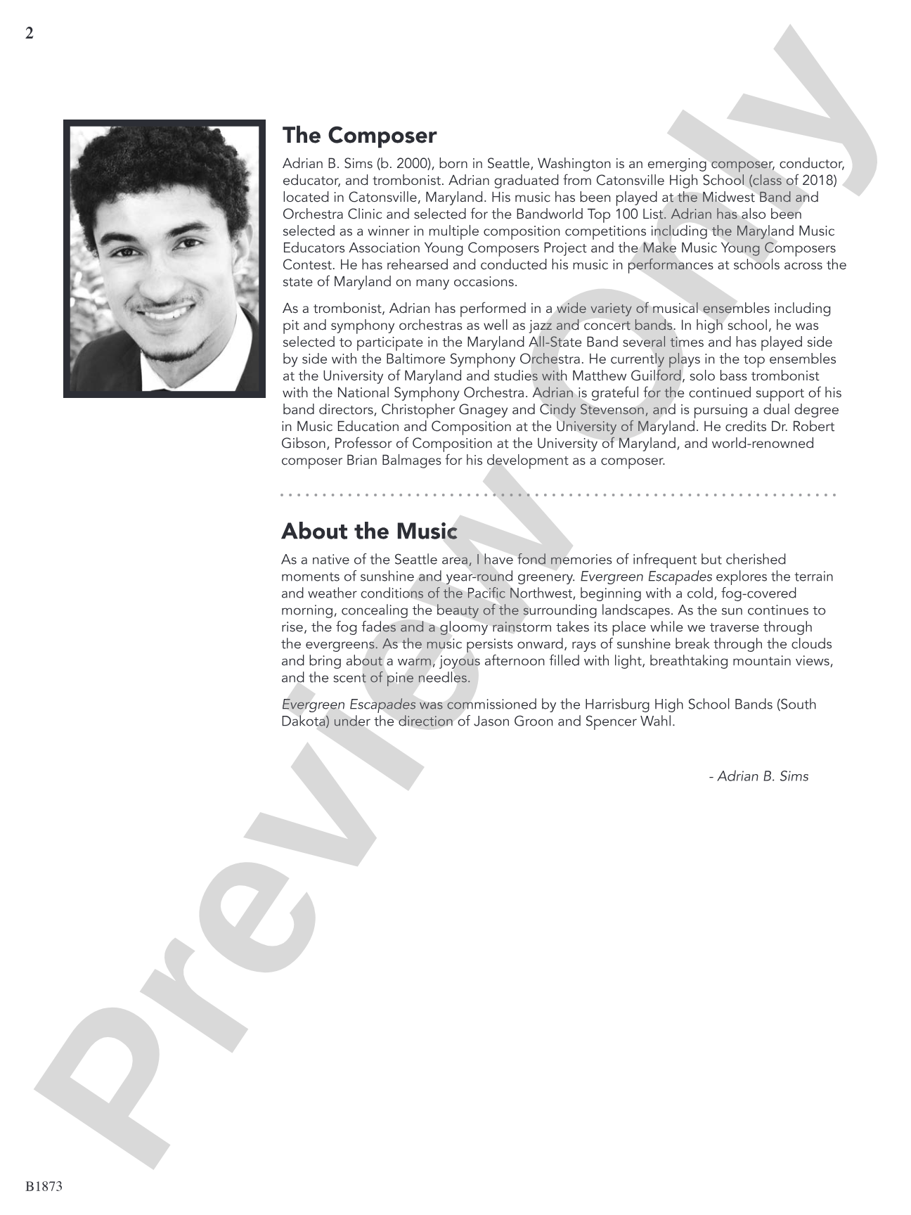 Evergreen Escapades: Concert Band Conductor Score & Parts