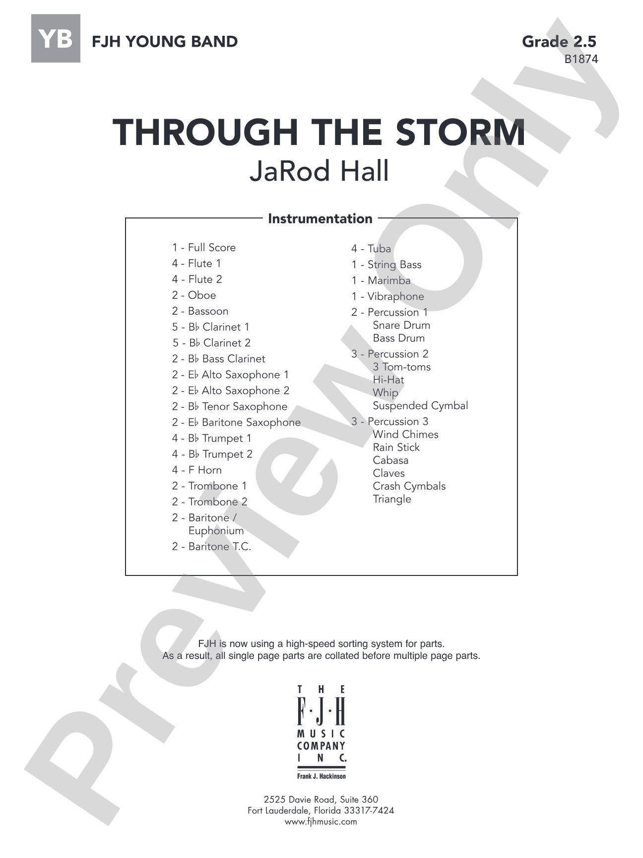 Through the Storm: Concert Band Conductor Score & Parts