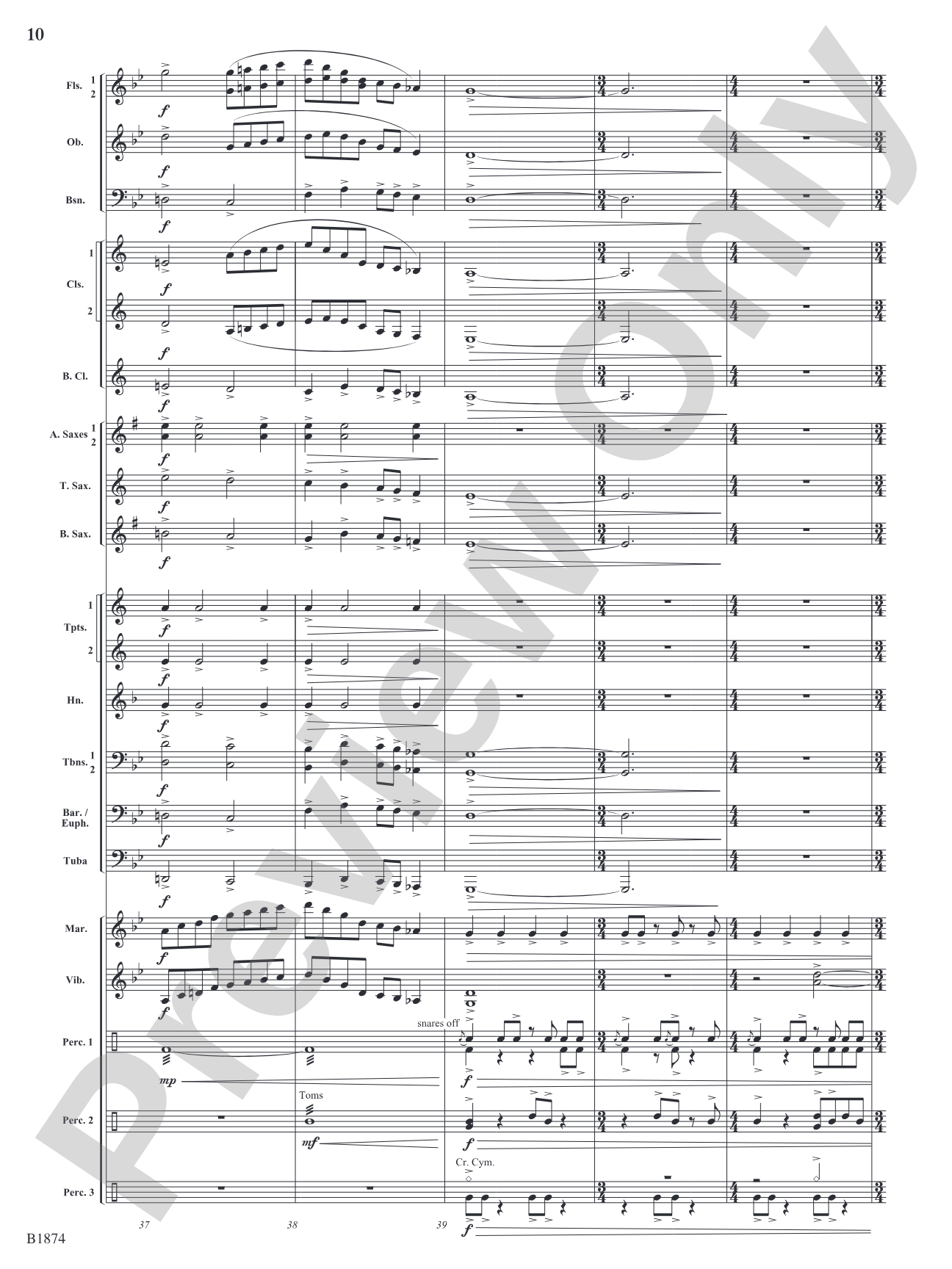 Through the Storm: Concert Band Conductor Score & Parts