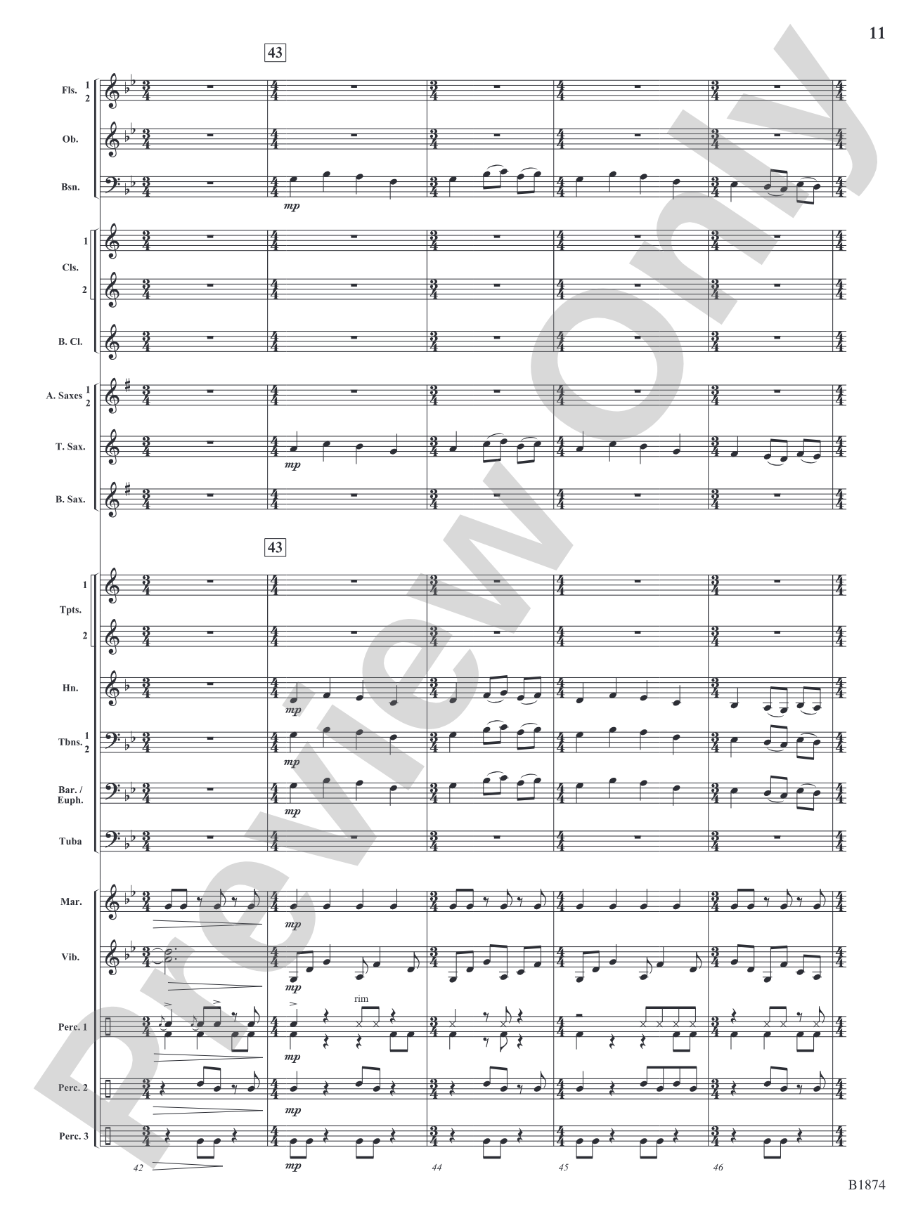 Through the Storm: Concert Band Conductor Score & Parts