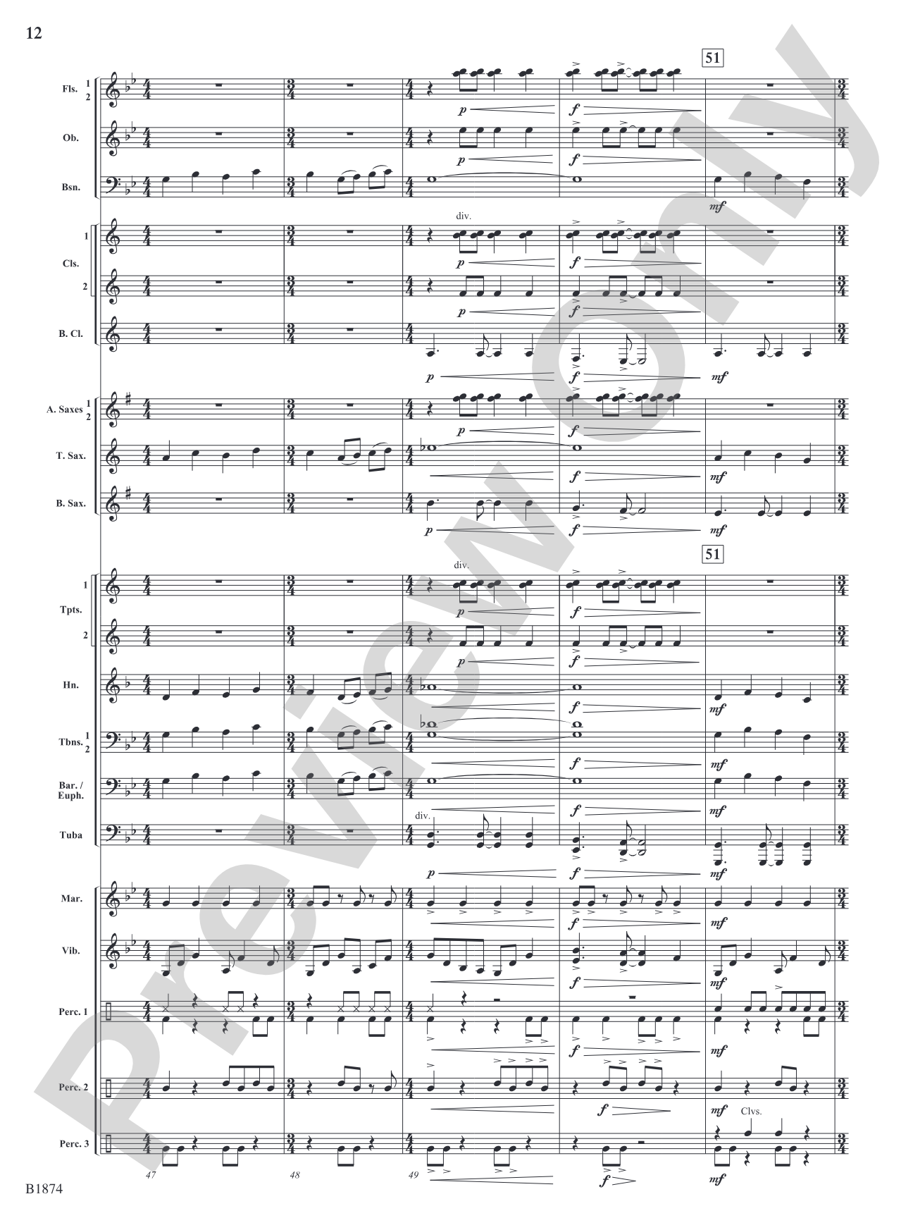 Through the Storm: Concert Band Conductor Score & Parts