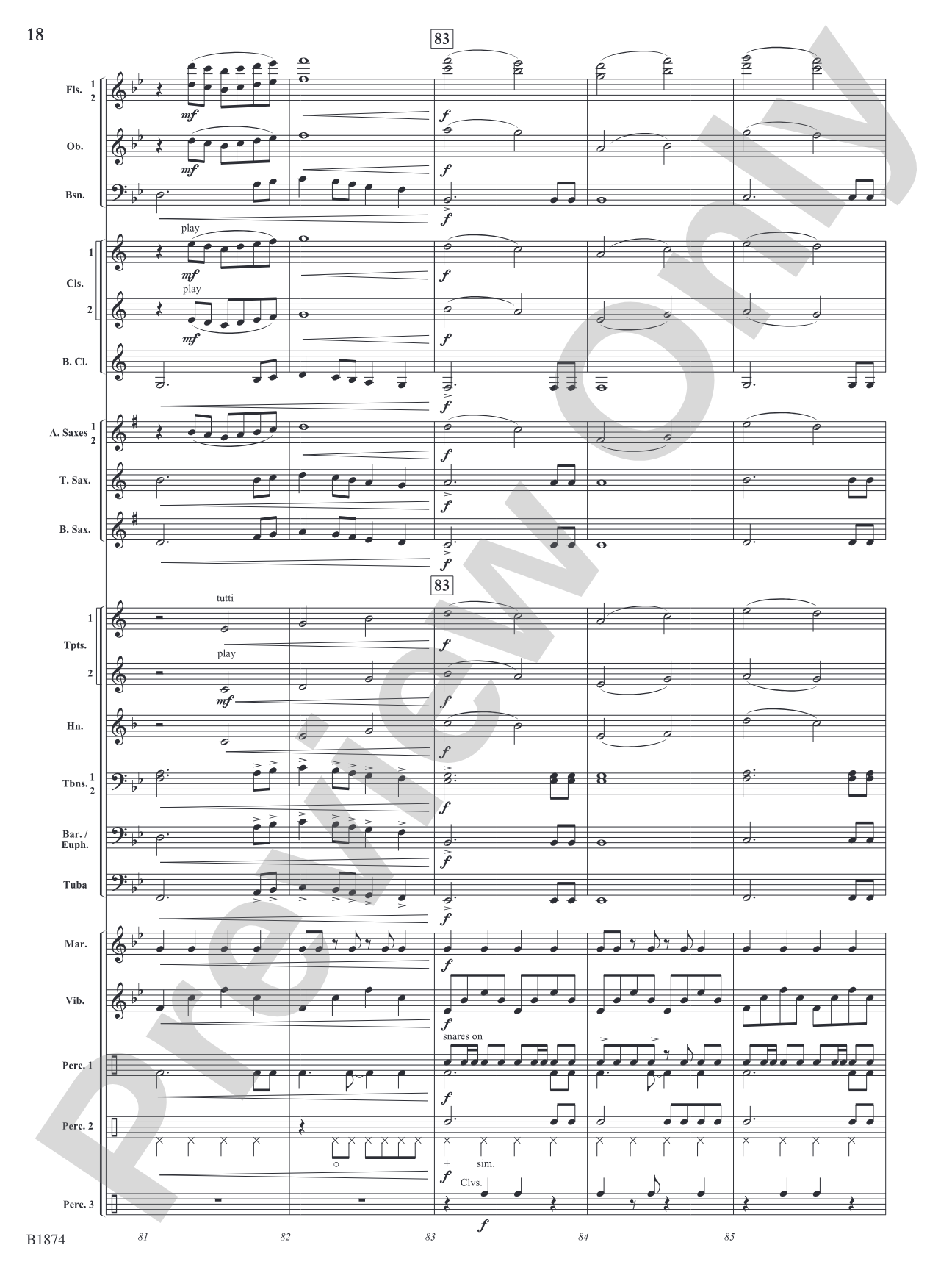 Through the Storm: Concert Band Conductor Score & Parts