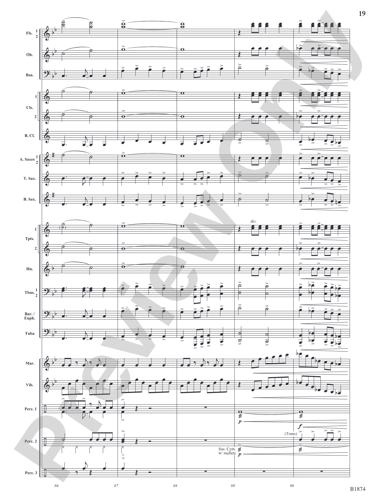 Through the Storm: Concert Band Conductor Score & Parts