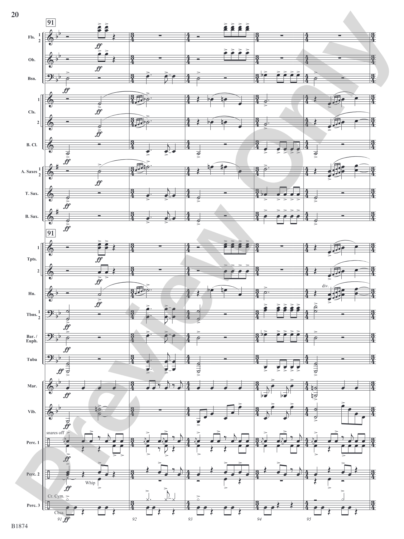 Through the Storm: Concert Band Conductor Score & Parts
