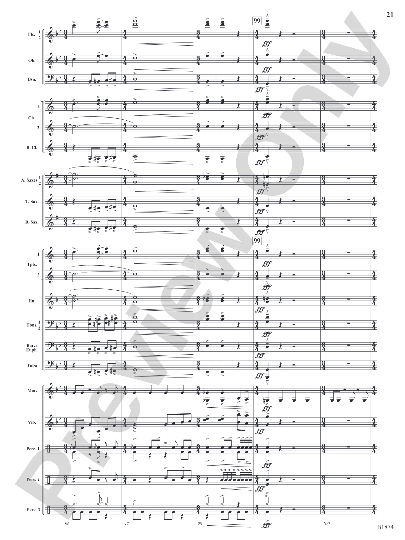 Through the Storm: Concert Band Conductor Score & Parts