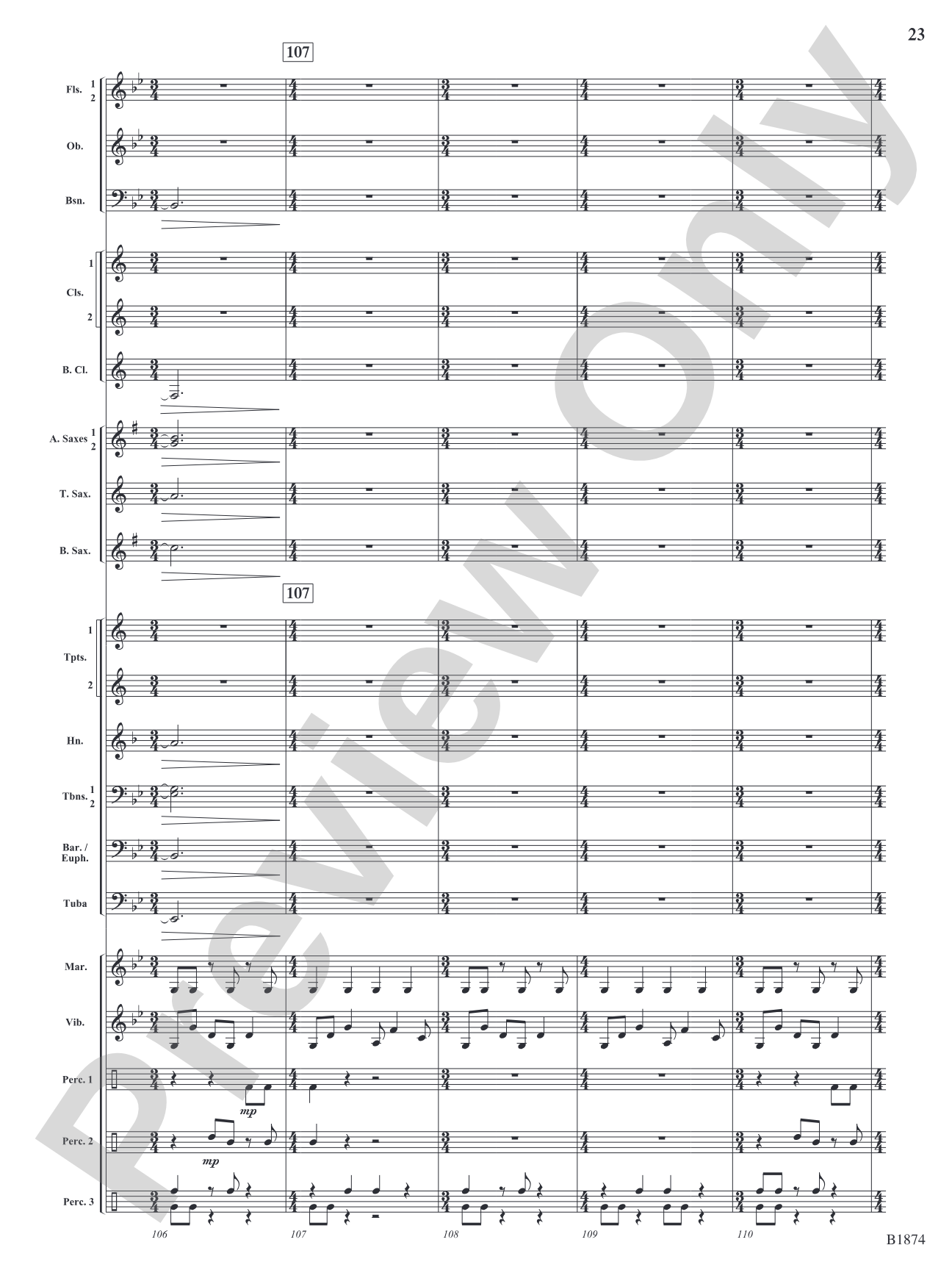 Through the Storm: Concert Band Conductor Score & Parts