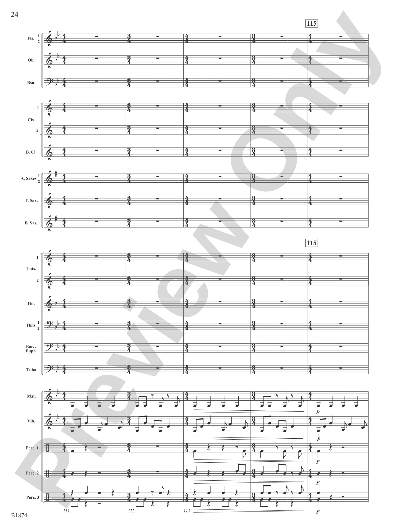 Through the Storm: Concert Band Conductor Score & Parts