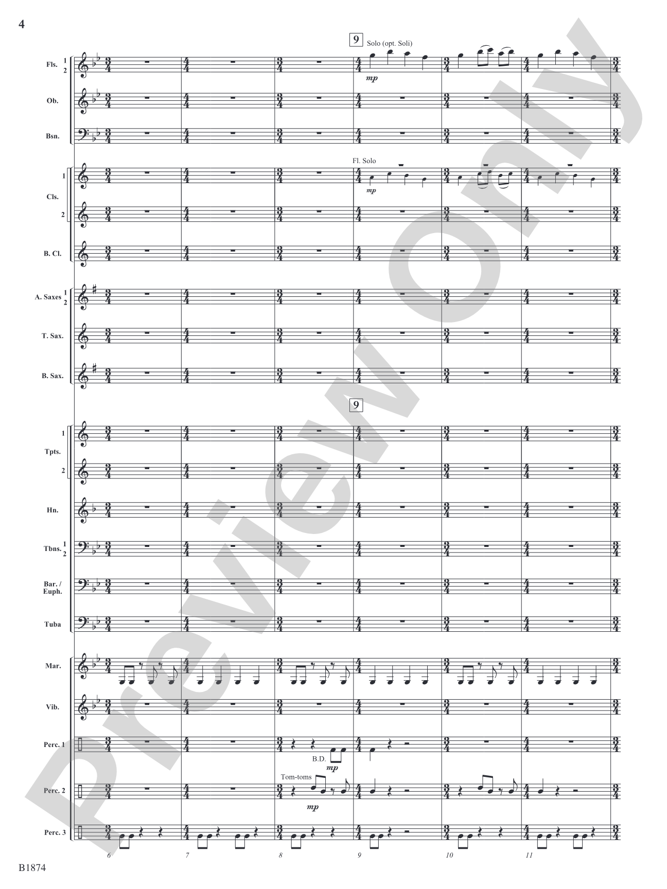 Through the Storm: Concert Band Conductor Score & Parts