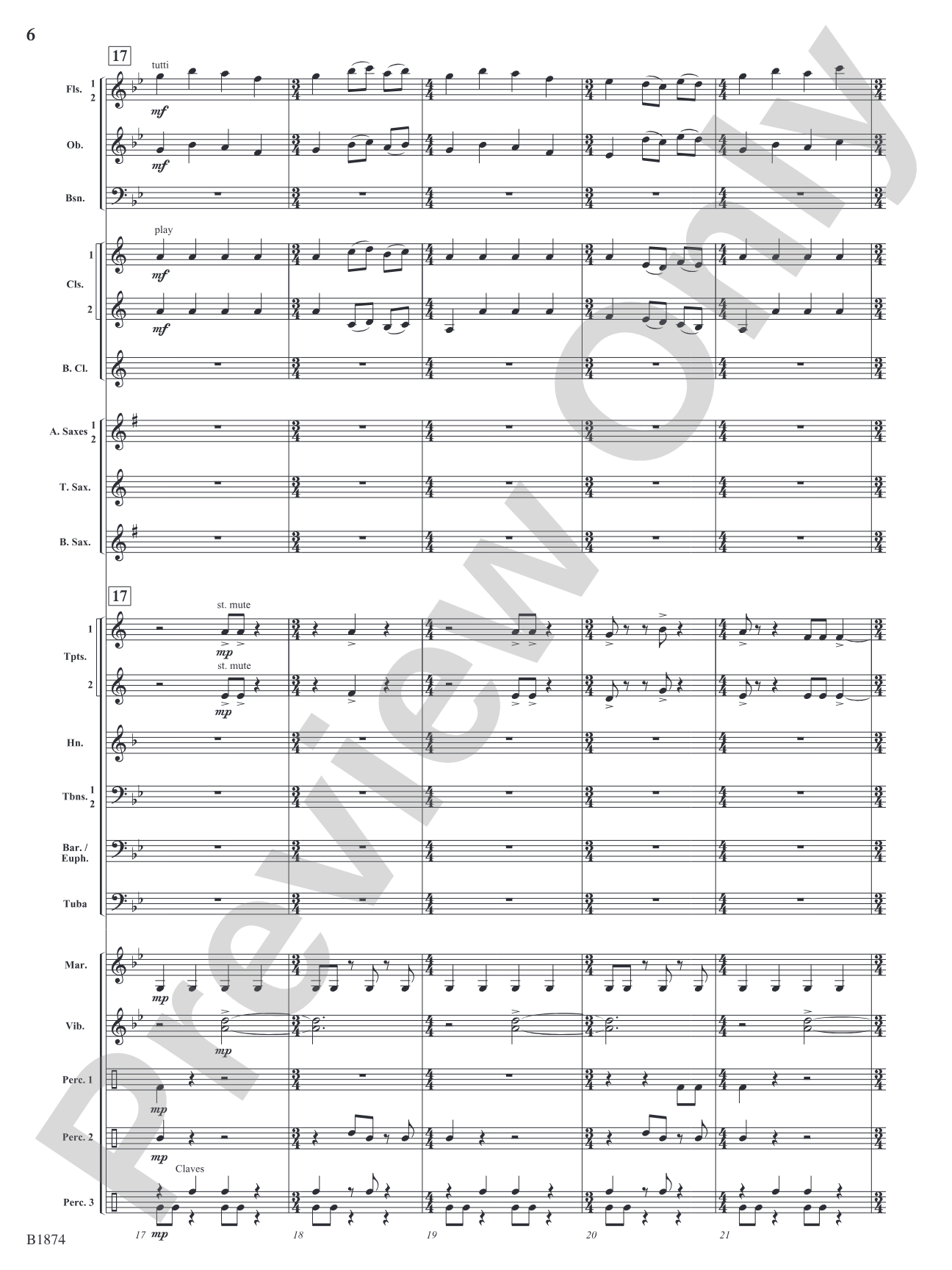 Through the Storm: Concert Band Conductor Score & Parts