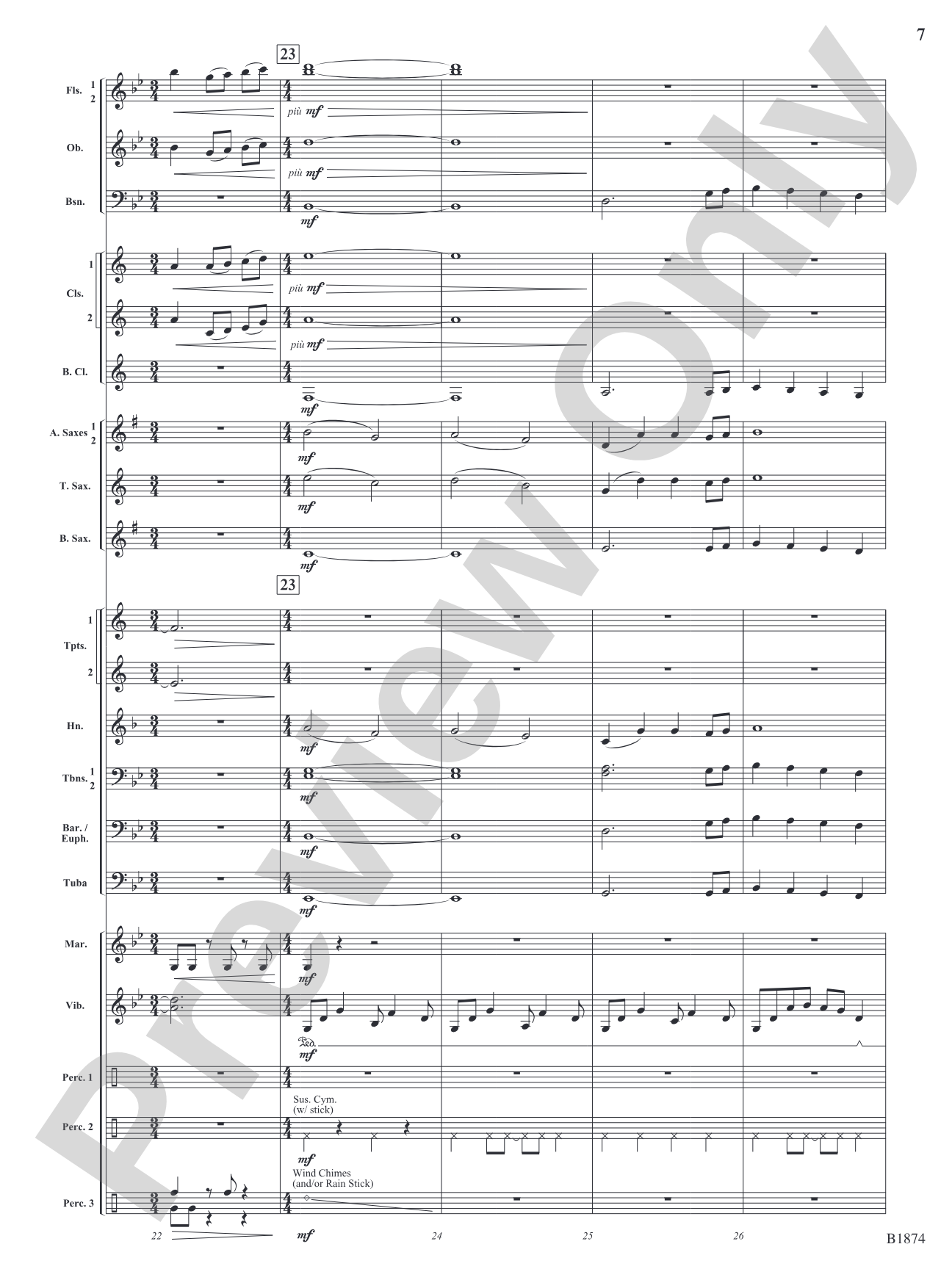 Through the Storm: Concert Band Conductor Score & Parts