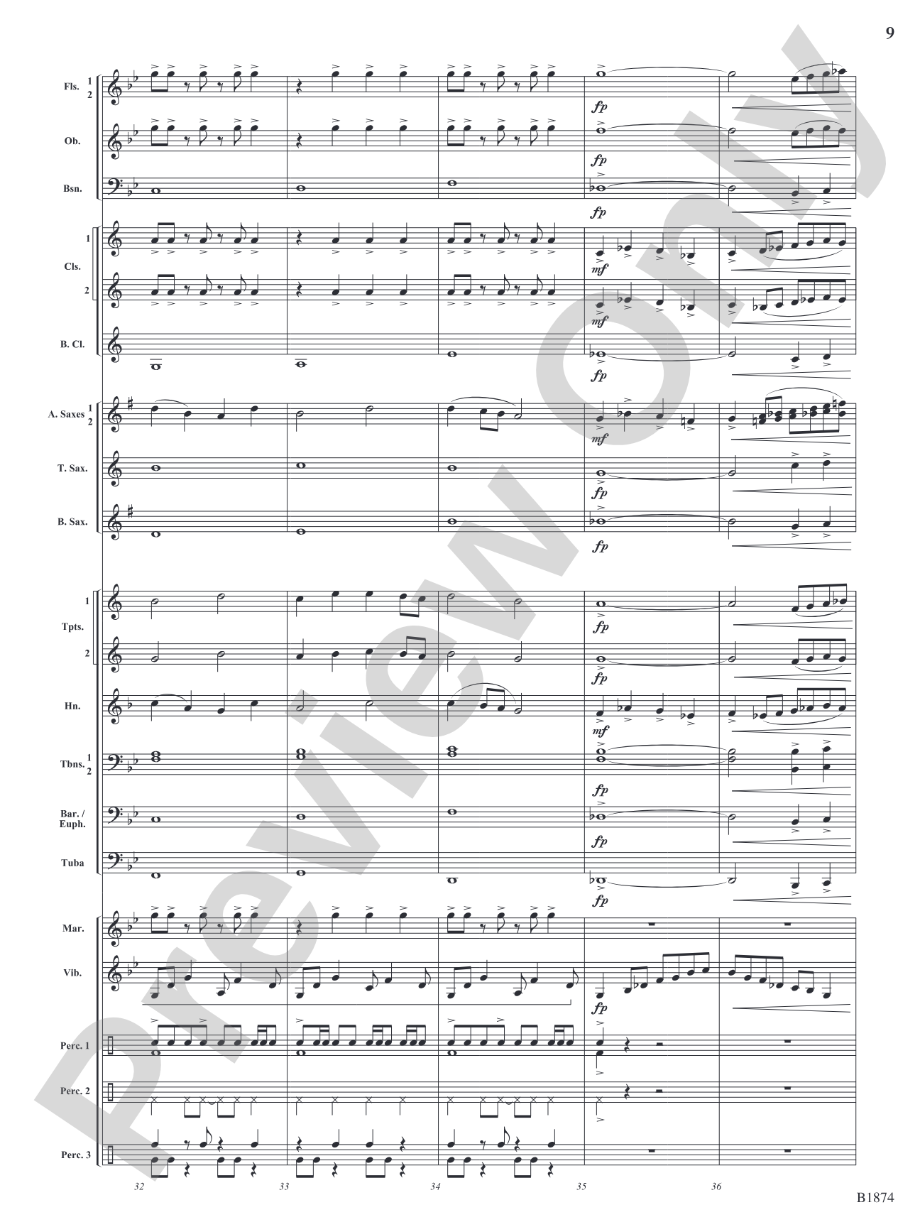 Through the Storm: Concert Band Conductor Score & Parts