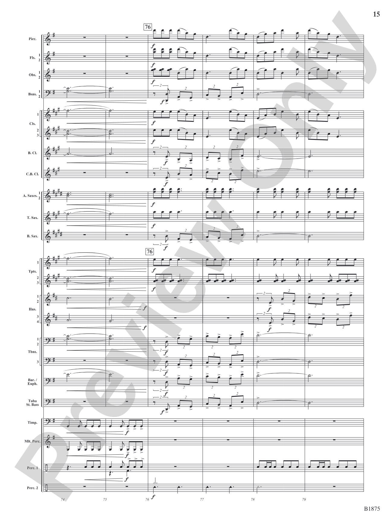 Fanfare Forza: Concert Band Conductor Score & Parts
