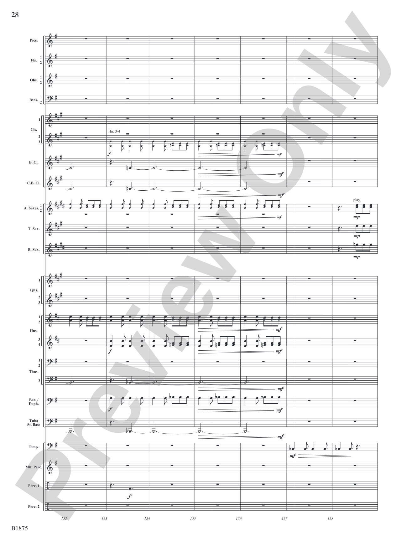 Fanfare Forza: Concert Band Conductor Score & Parts