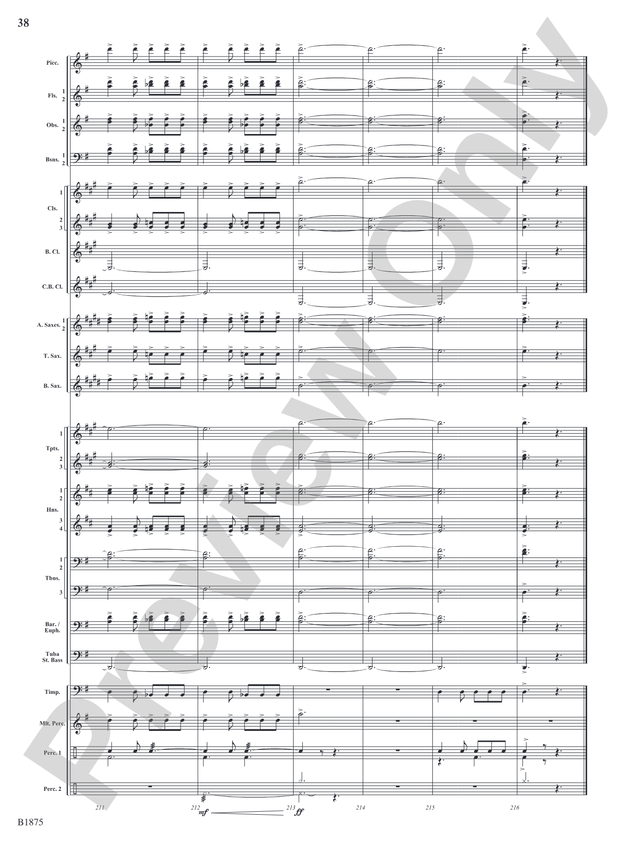 Fanfare Forza: Concert Band Conductor Score & Parts