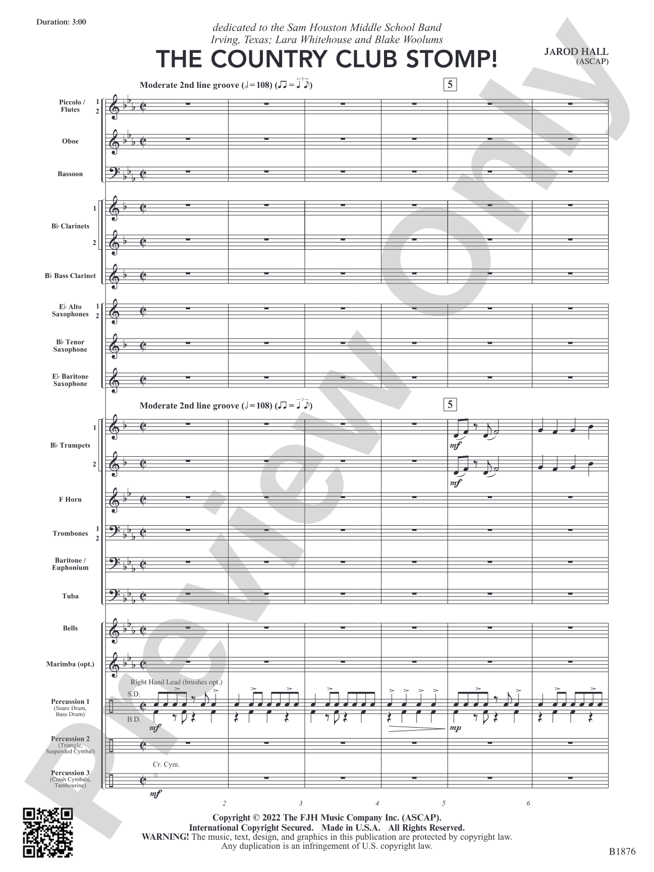 The Country Club Stomp!: Score