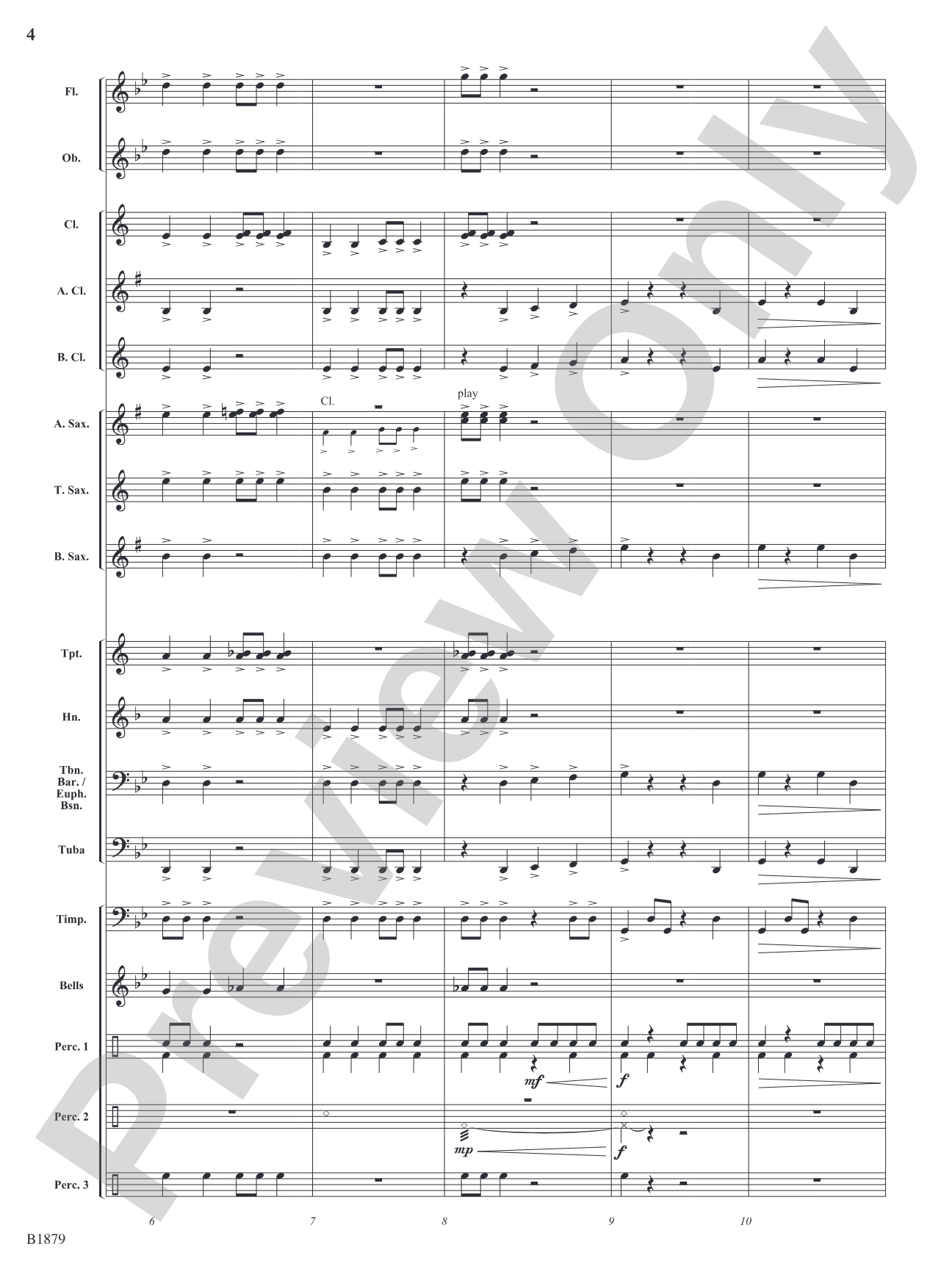 The Fire's Fury: Concert Band Conductor Score & Parts