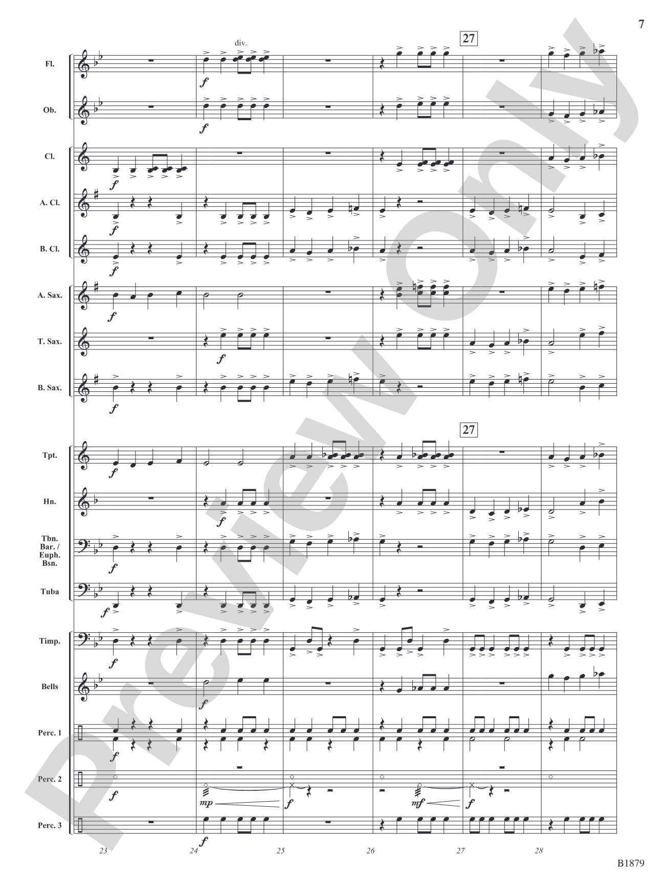The Fire's Fury: Concert Band Conductor Score & Parts