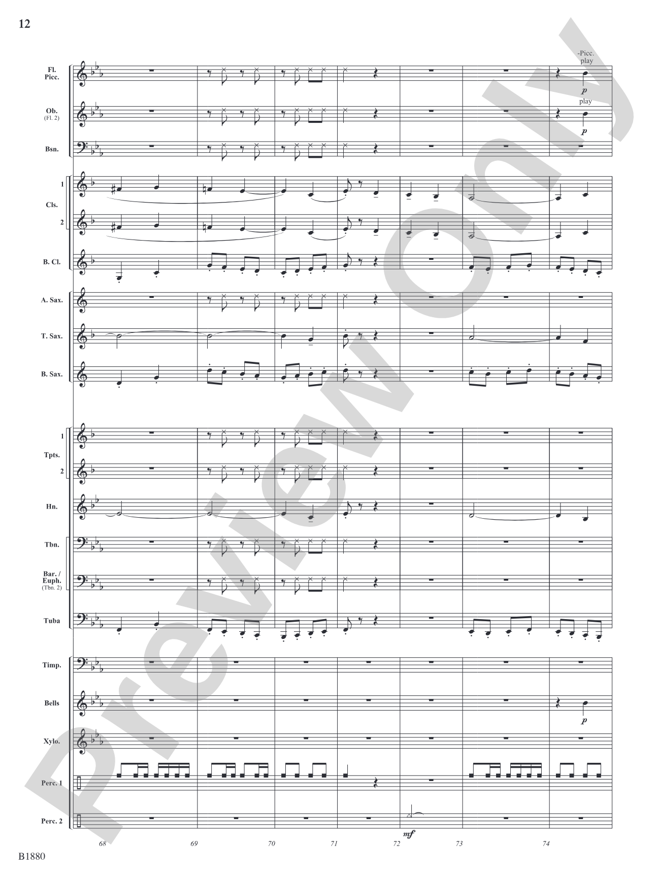 March Wunderbar: Concert Band Conductor Score & Parts