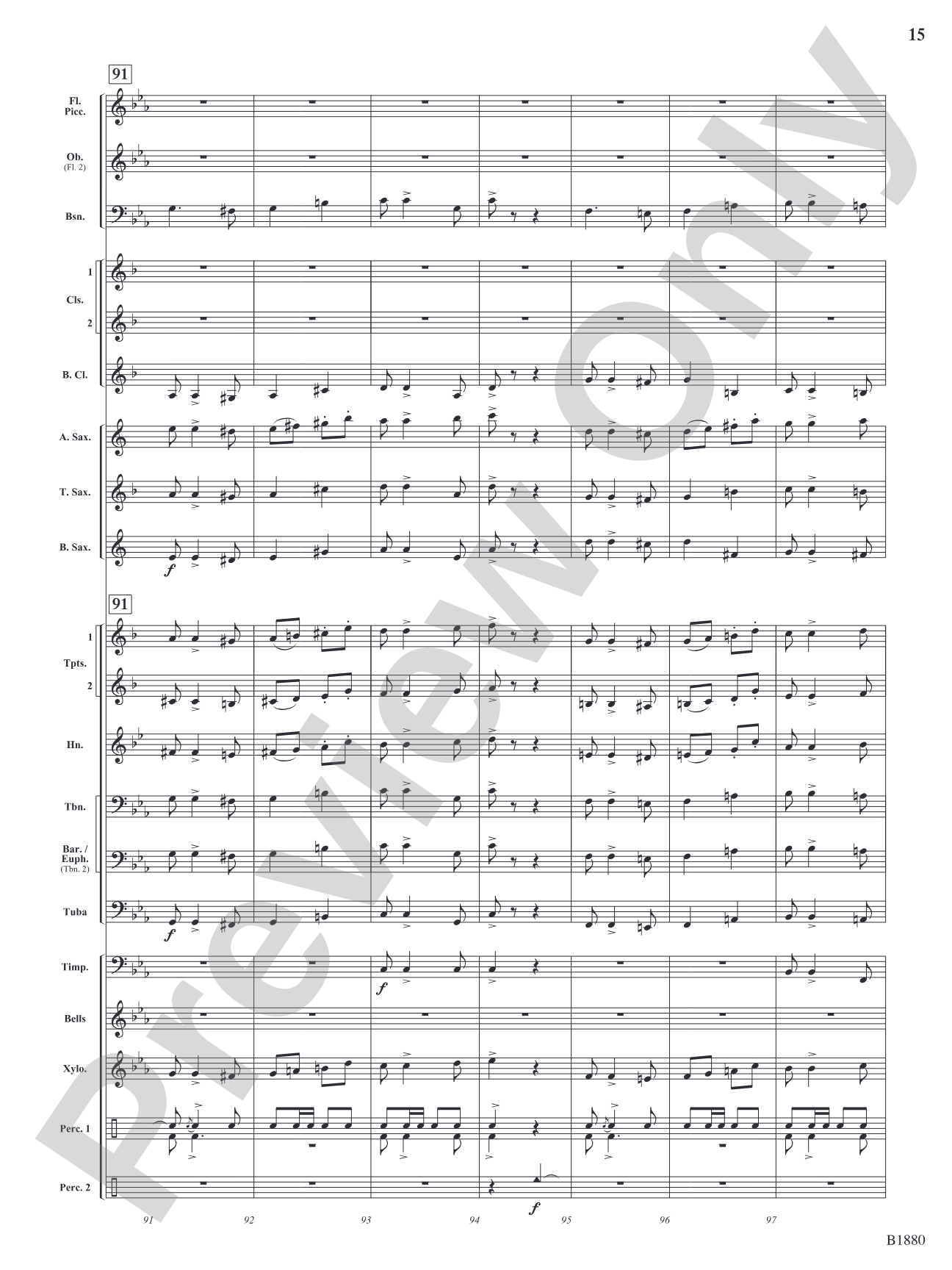 March Wunderbar: Concert Band Conductor Score & Parts