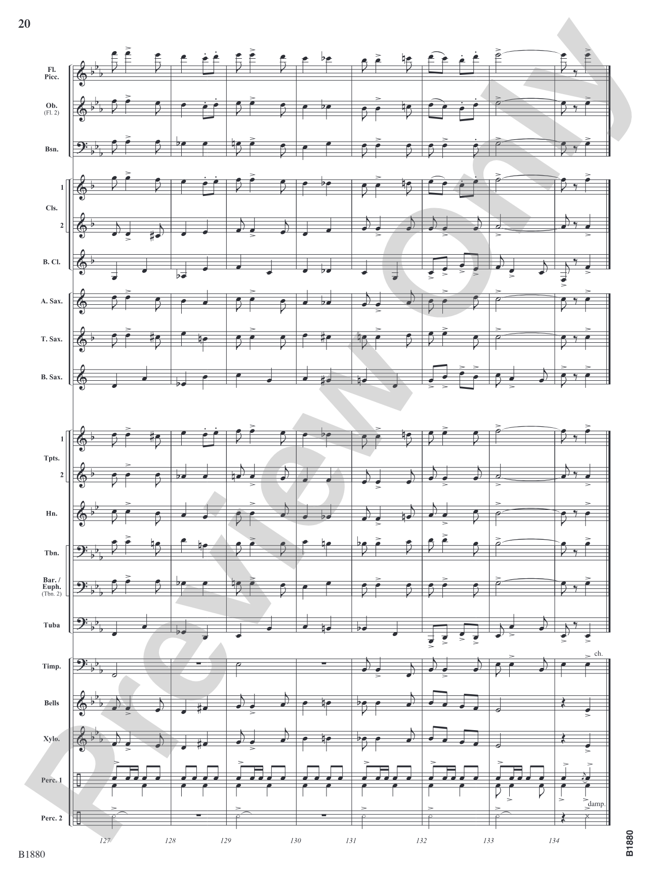 March Wunderbar: Concert Band Conductor Score & Parts