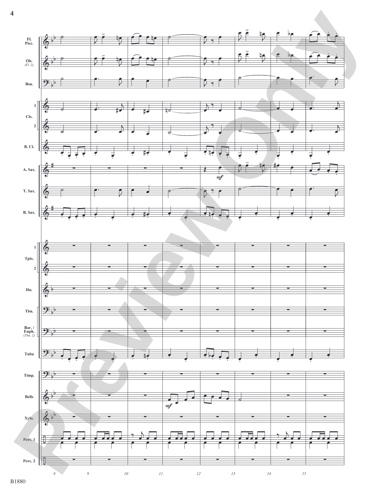 March Wunderbar: Concert Band Conductor Score & Parts