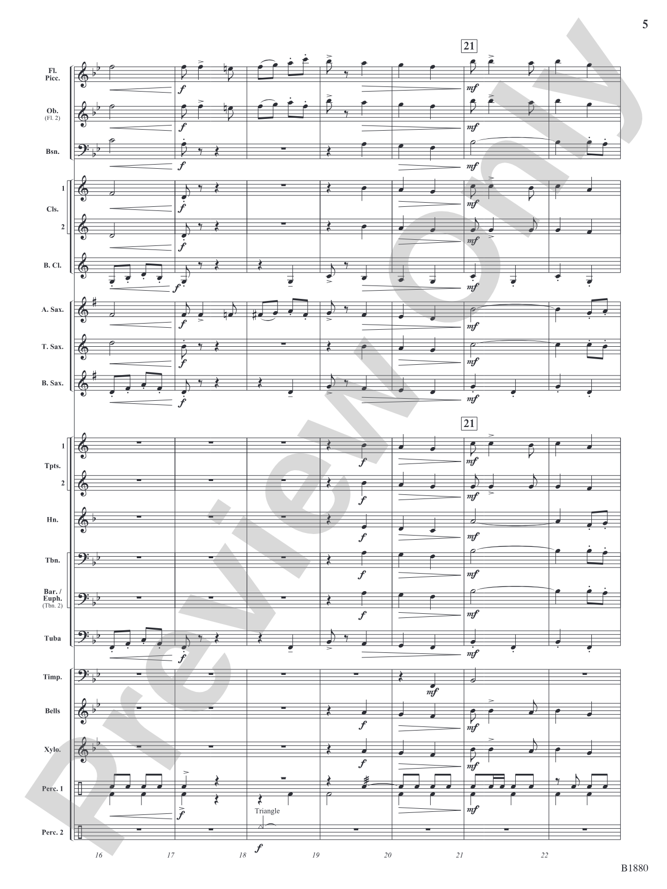 March Wunderbar: Concert Band Conductor Score & Parts