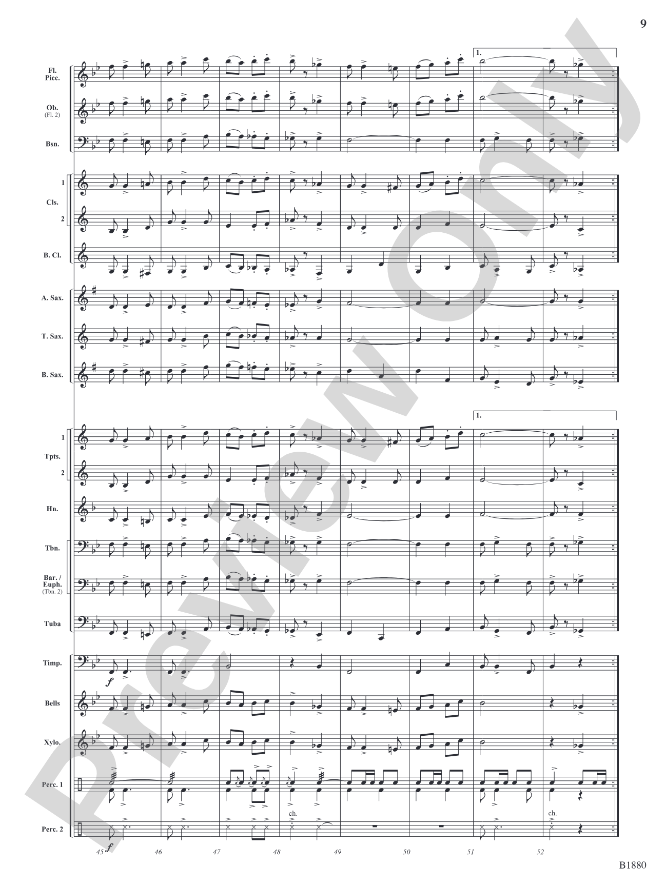 March Wunderbar: Concert Band Conductor Score & Parts